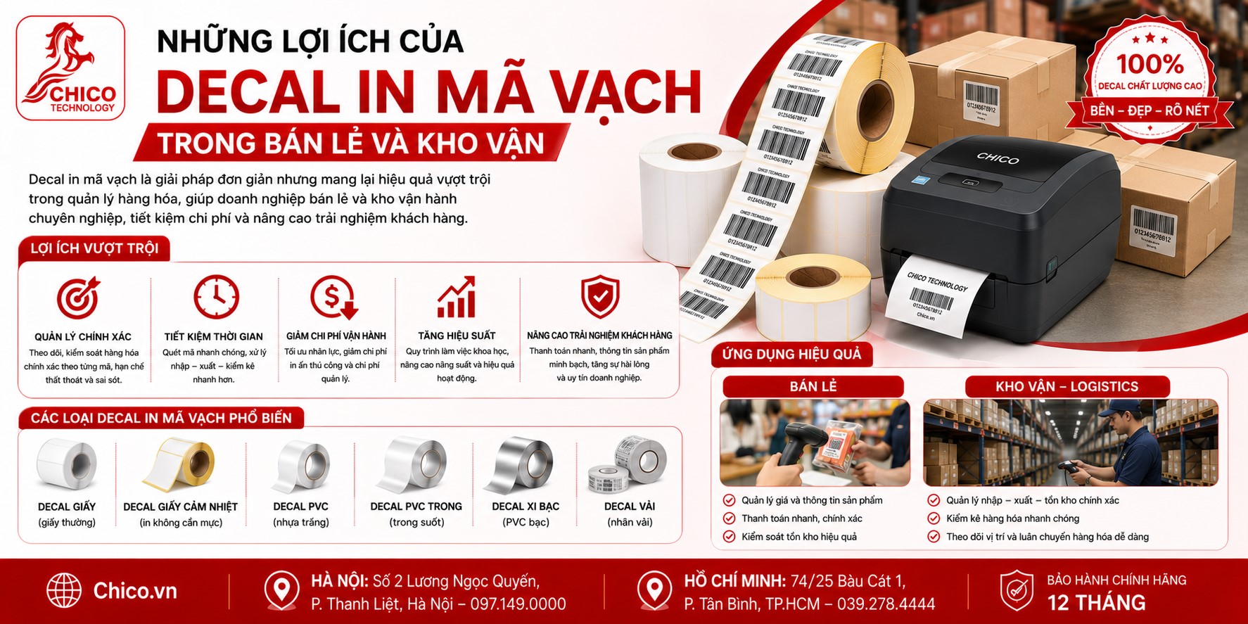 Lợi Ích Của Decal In Mã Vạch Trong Bán Lẻ Và Kho Vận | Tối Ưu Quản Lý