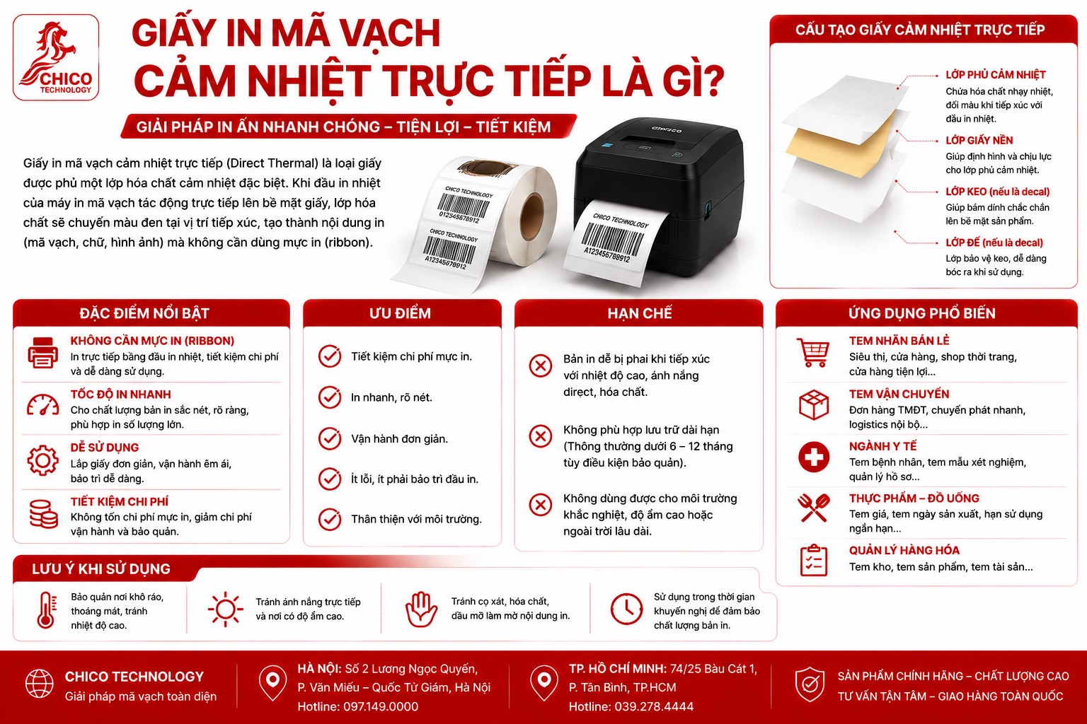 Giấy In Mã Vạch Cảm Nhiệt Trực Tiếp Là Gì? Khi Nào Nên Sử Dụng?