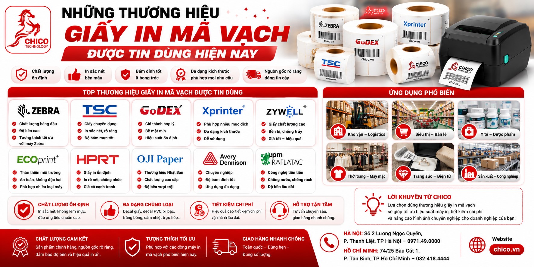 Những Thương Hiệu Giấy In Mã Vạch Được Tin Dùng Hiện Nay