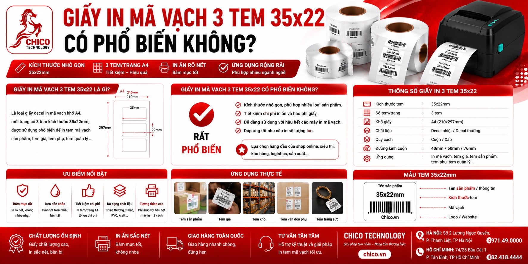 Giấy In Mã Vạch 3 Tem 35x22 Có Phổ Biến Không? Giải Đáp Từ A-Z