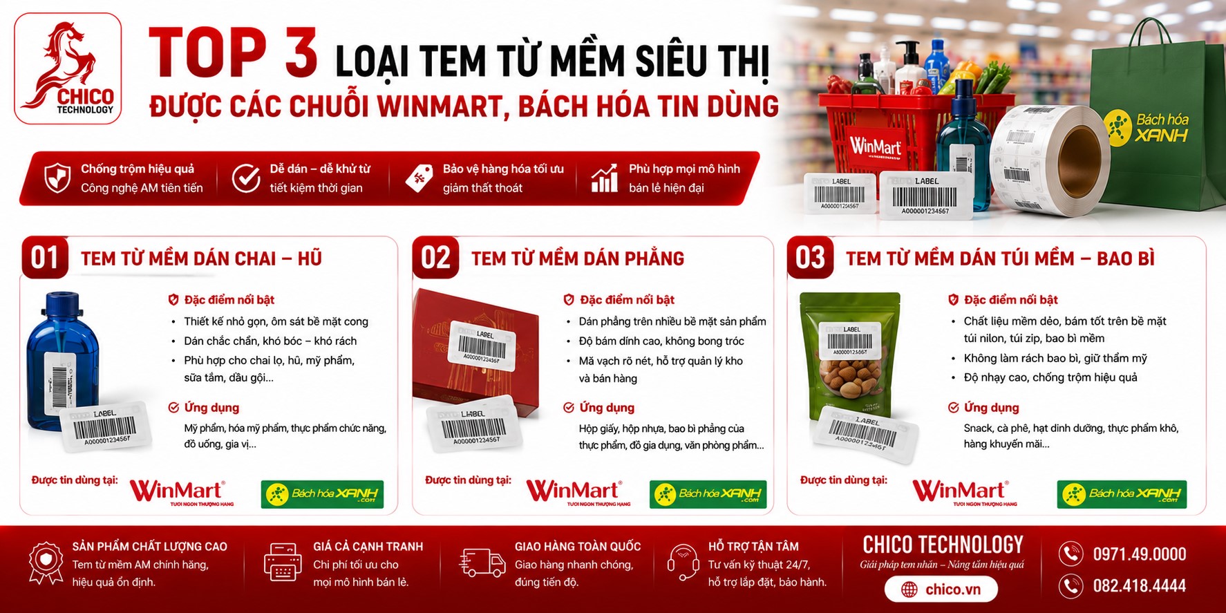 Top 3 Loại Tem Từ Mềm Siêu Thị Được Các Chuỗi Lớn Tin Dùng