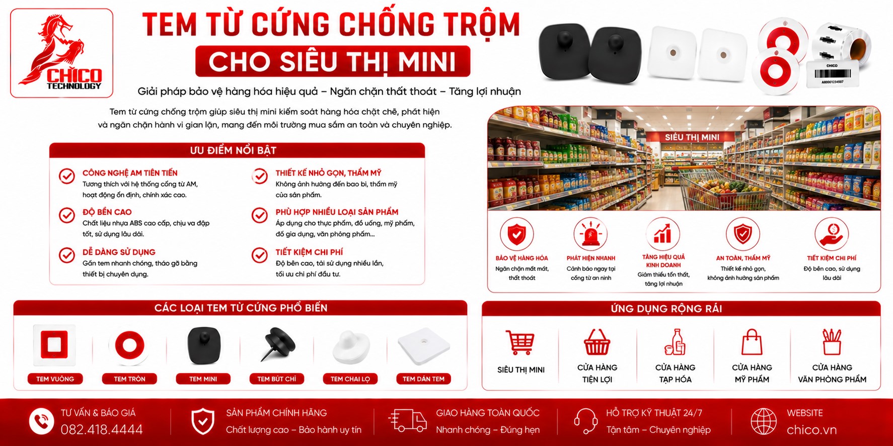 Tem Từ Cứng Chống Trộm Cho Siêu Thị Mini: Giải Pháp Tối Ưu