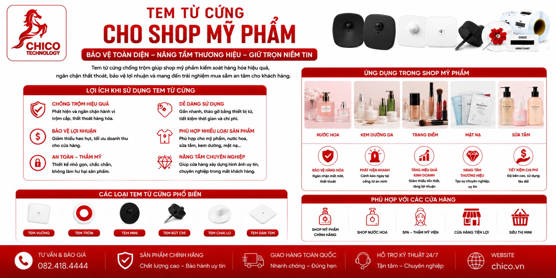 Tem Từ Cứng Cho Shop Mỹ Phẩm: Bảo Vệ Sản Phẩm Tinh Tế