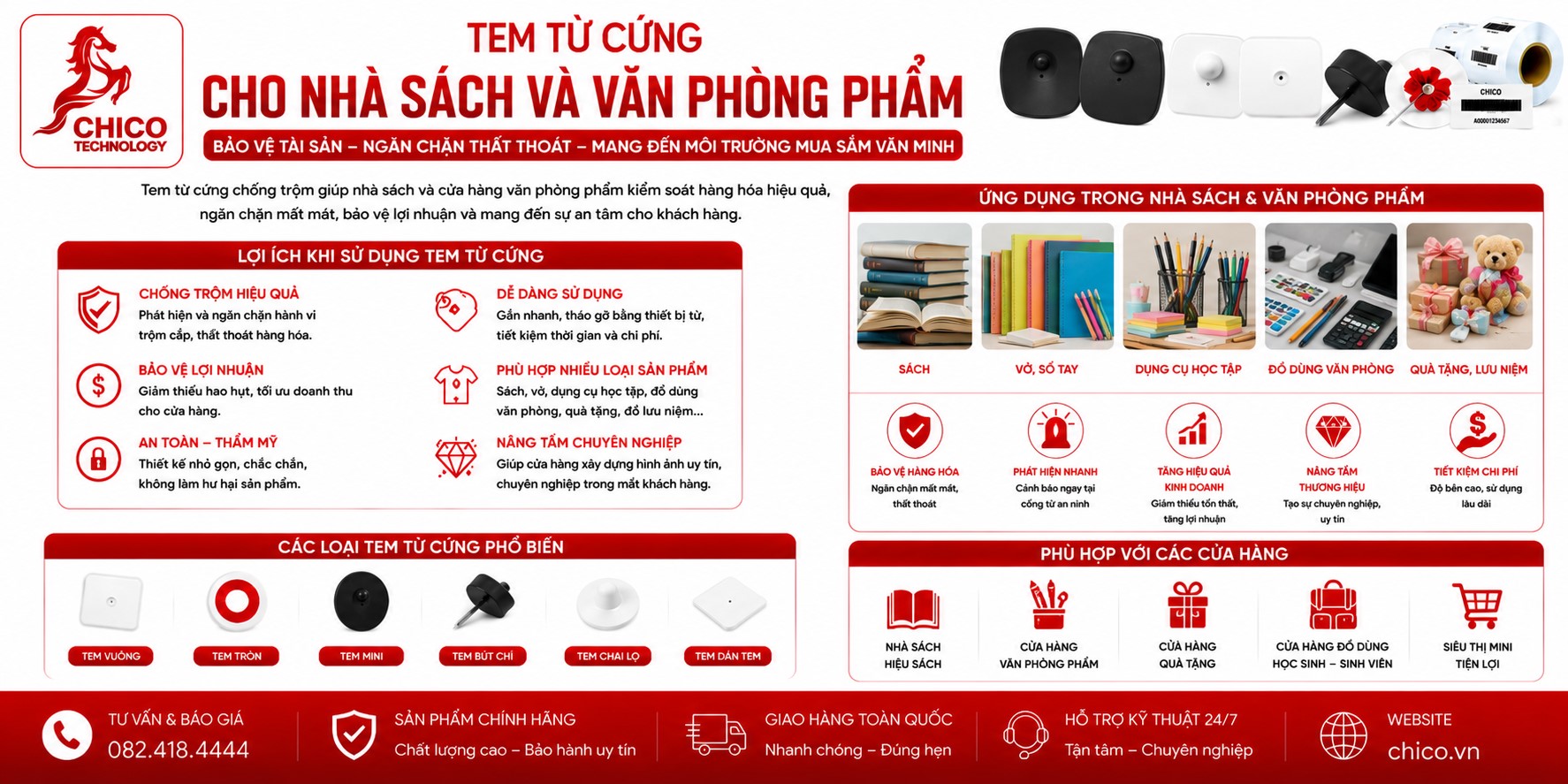 Tem Từ Cứng Cho Nhà Sách Và Văn Phòng Phẩm