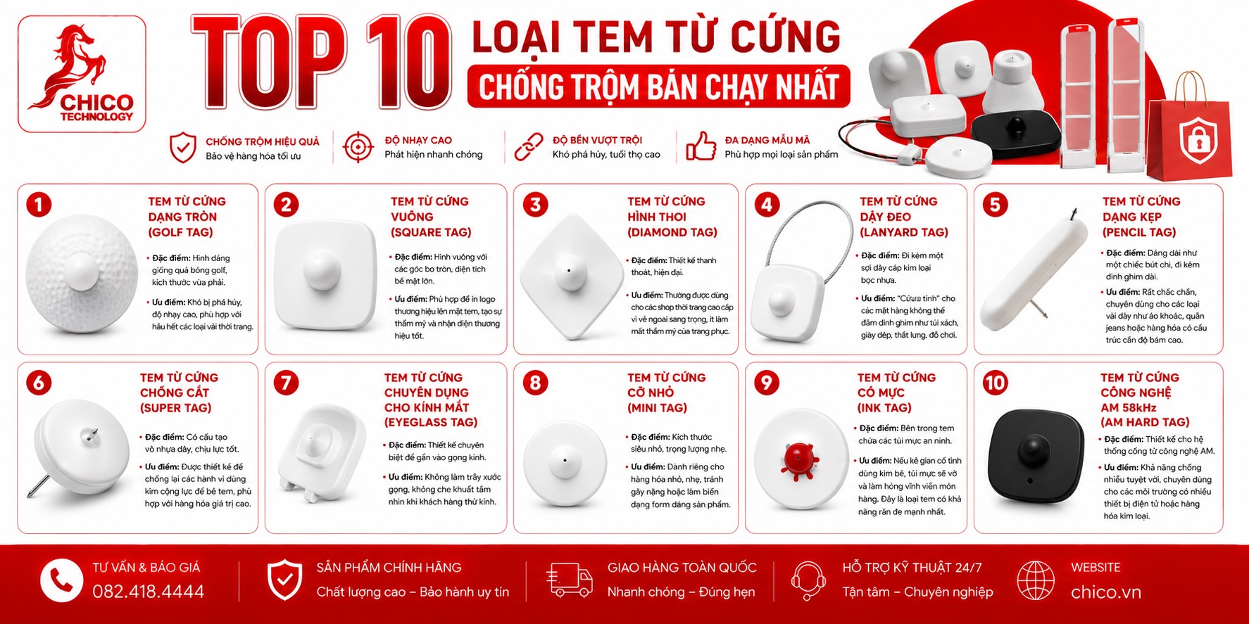 Top 10 Loại Tem Từ Cứng Chống Trộm Bán Chạy Nhất