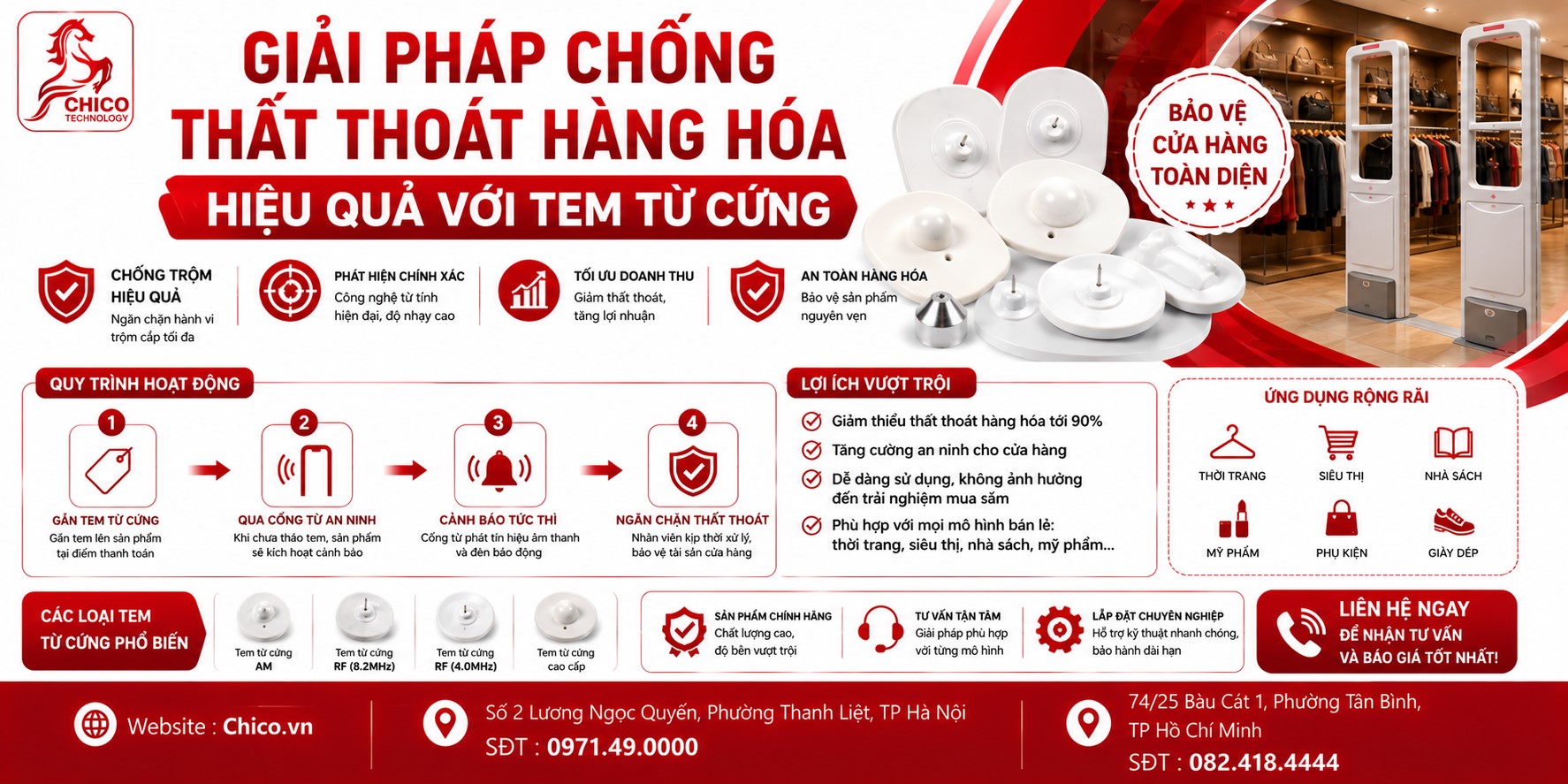 Giải Pháp Chống Thất Thoát Hàng Hóa Hiệu Quả Với Tem Từ Cứng