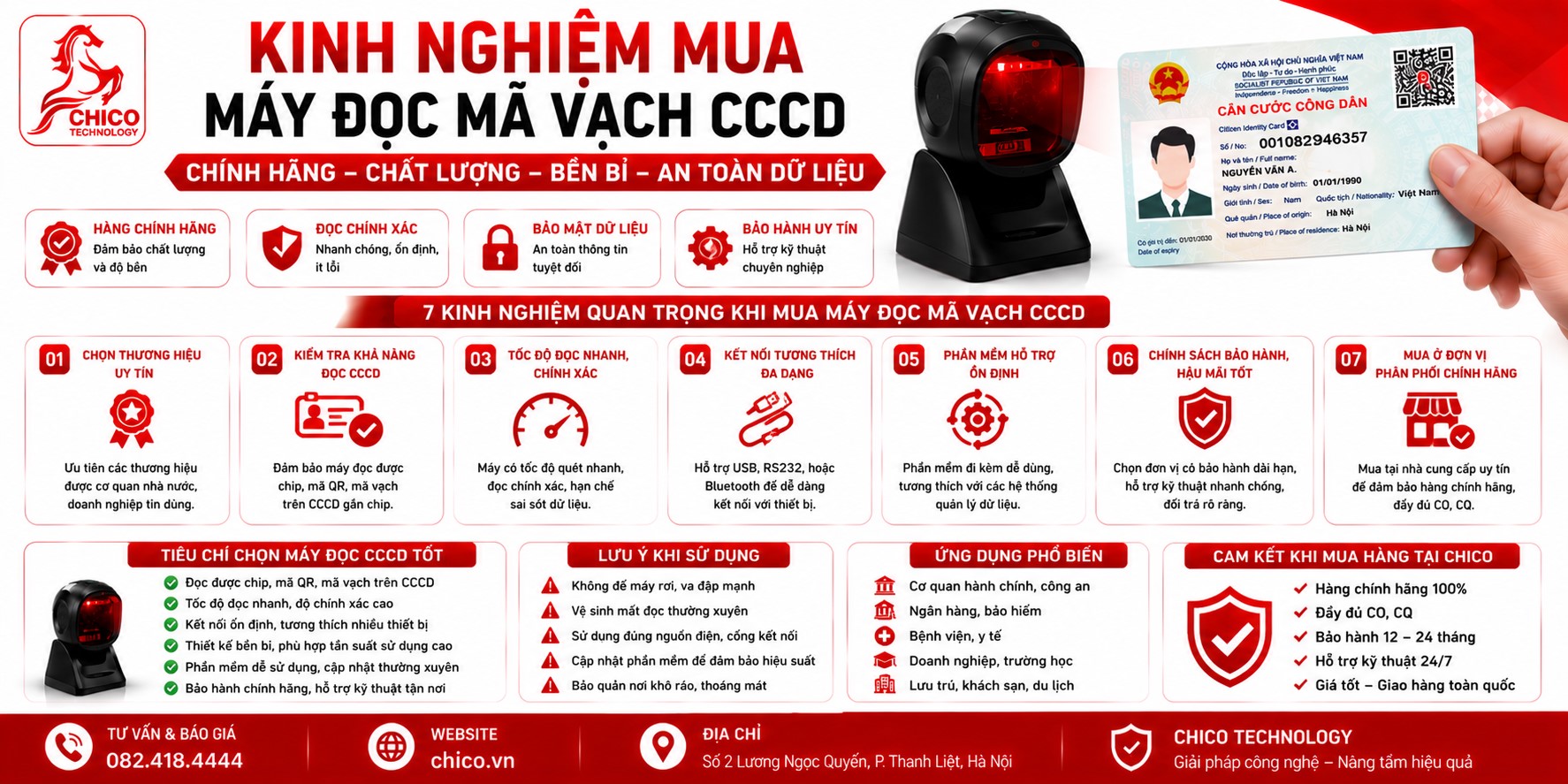Kinh Nghiệm Mua Máy Quét CCCD Chính Hãng, Bền, Nhạy