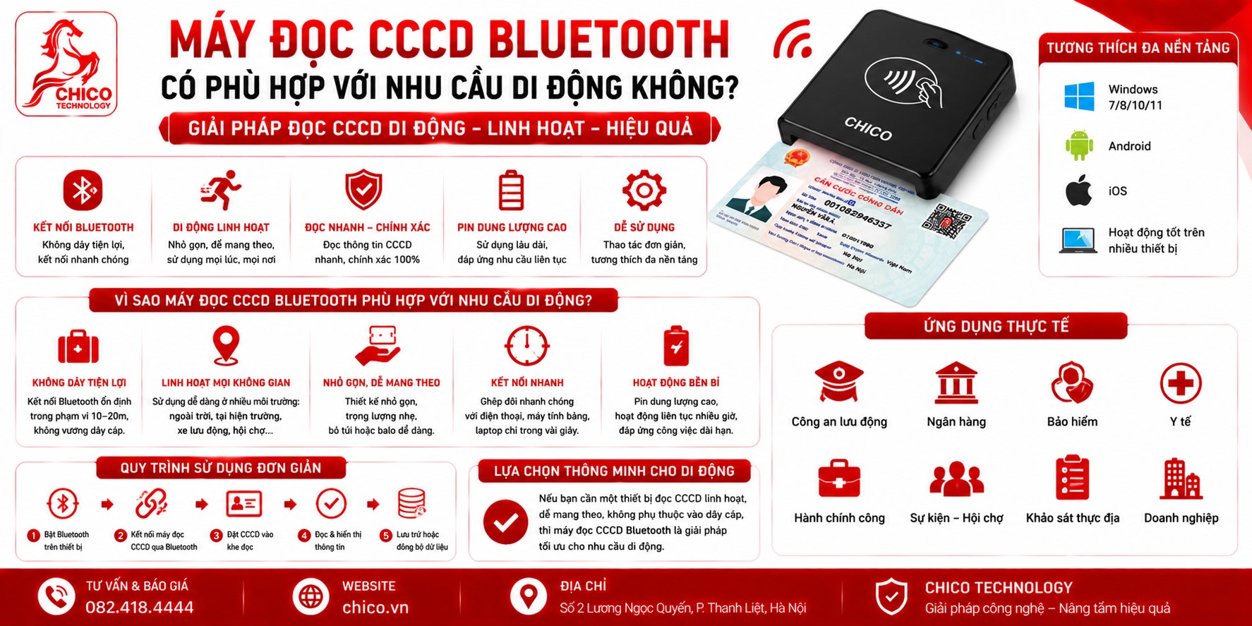Máy Quét CCCD Bluetooth: Giải Pháp Tối Ưu Cho Nhu Cầu Di Động
