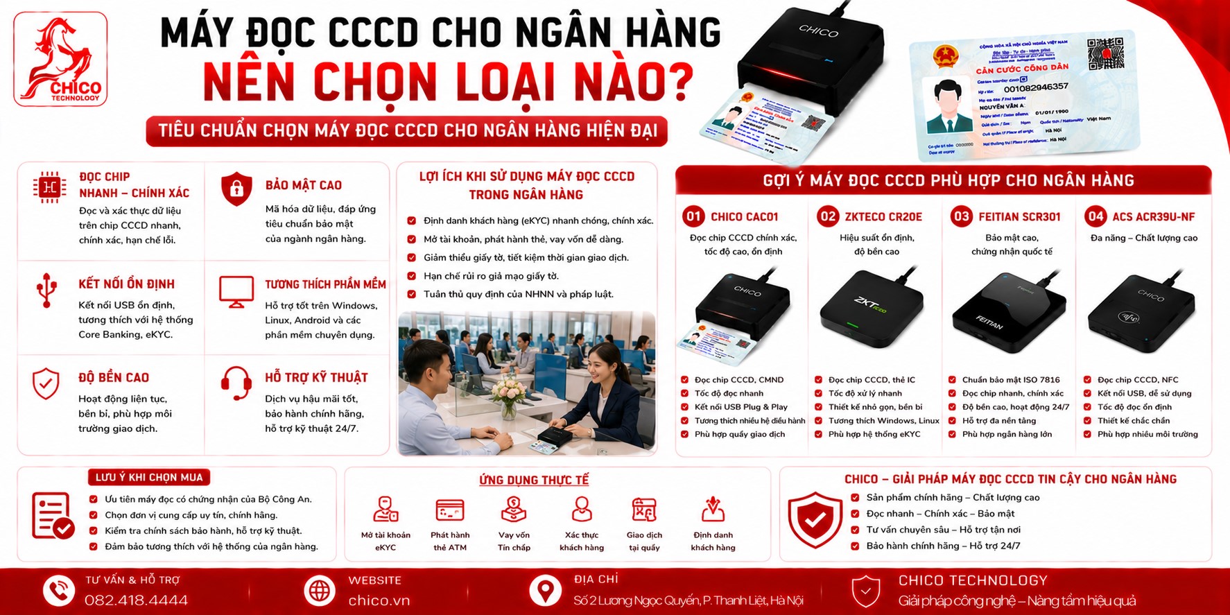 Máy Đọc CCCD Gắn Chip Cho Ngân Hàng: Top Thiết Bị Uy Tín 2026