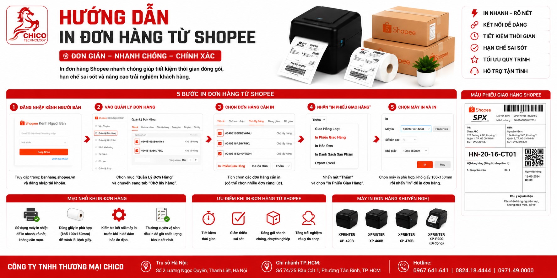 Hướng Dẫn In Đơn Hàng Shopee Chuẩn A6: Đóng Hàng 