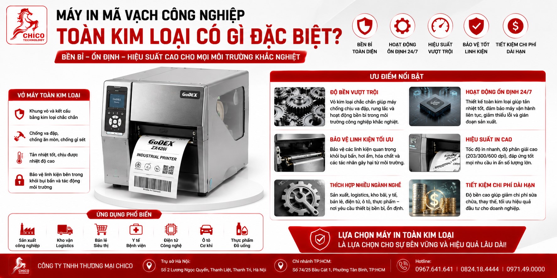 Tại Sao Nên Chọn Máy In Mã Vạch Công Nghiệp Toàn Kim Loại?