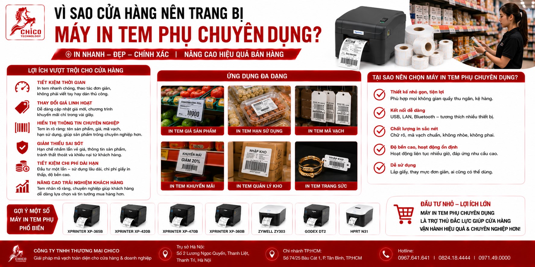 Tại Sao Cửa Hàng Nên Trang Bị Máy In Tem Phụ Chuyên Dụng?
