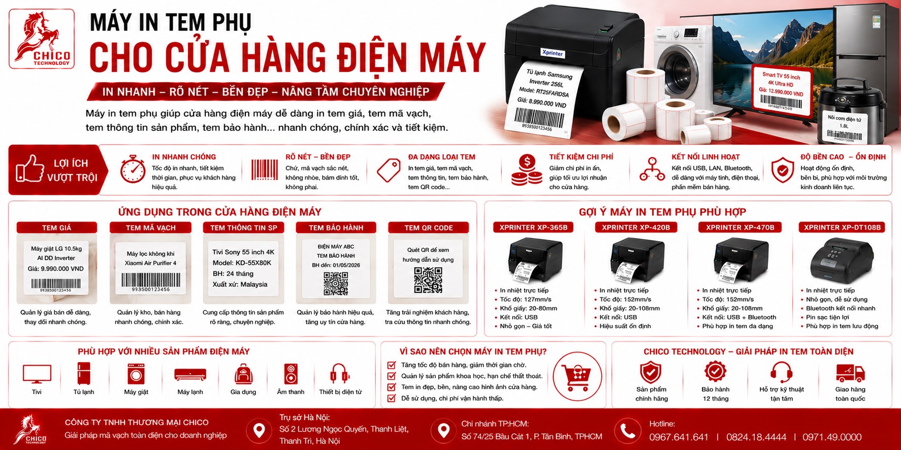 Máy In Tem Phụ Cho Cửa Hàng Điện Máy: Bí Quyết Quản Lý 