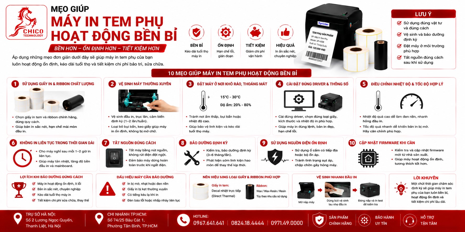 7 Mẹo Giúp Máy In Tem Phụ Hoạt Động Bền Bỉ, Tăng Tuổi Thọ