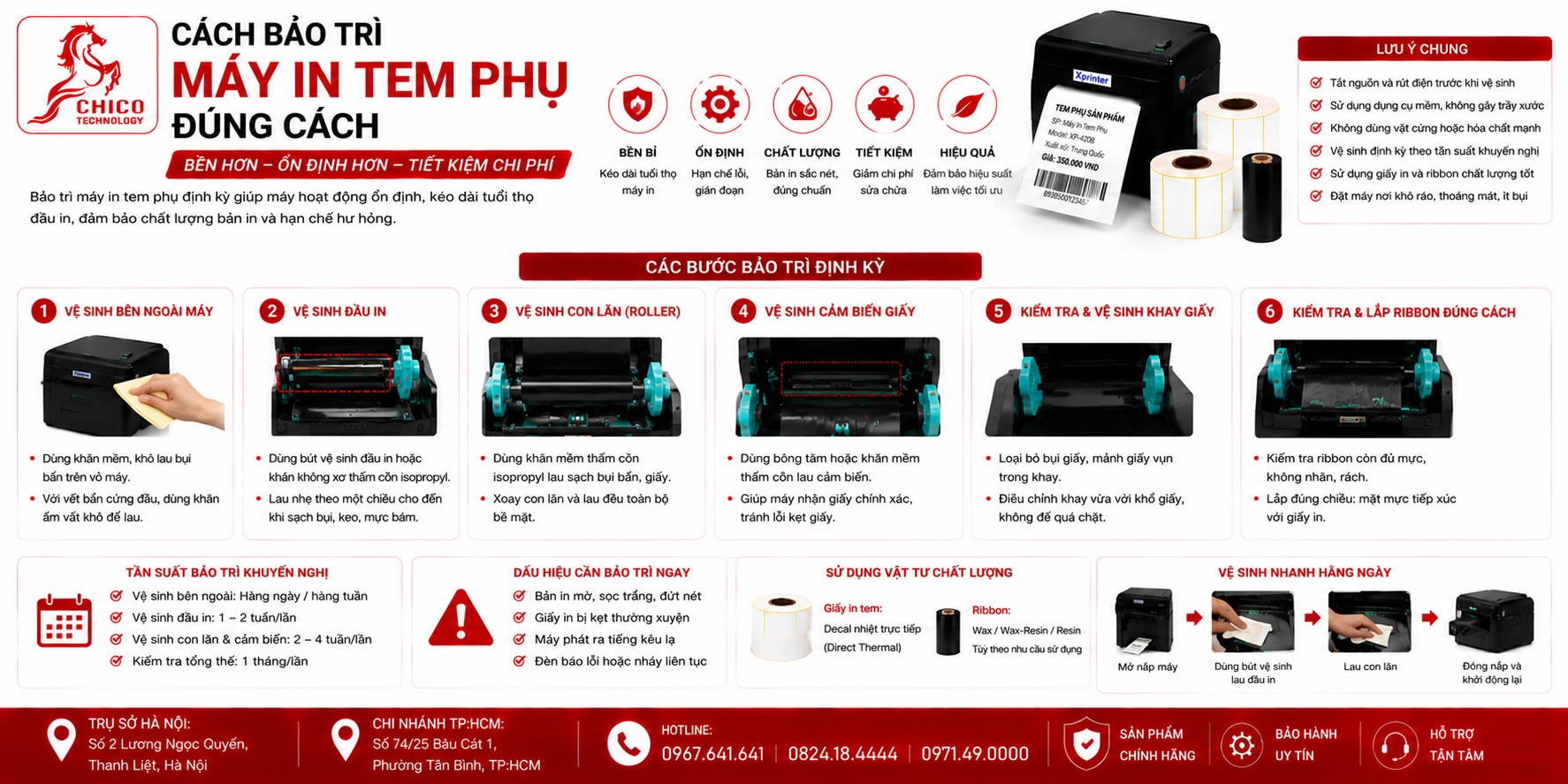Hướng Dẫn Bảo Trì Máy In Tem Phụ: 5 Bước Đơn Giản Giúp Máy Bền Gấp Đôi