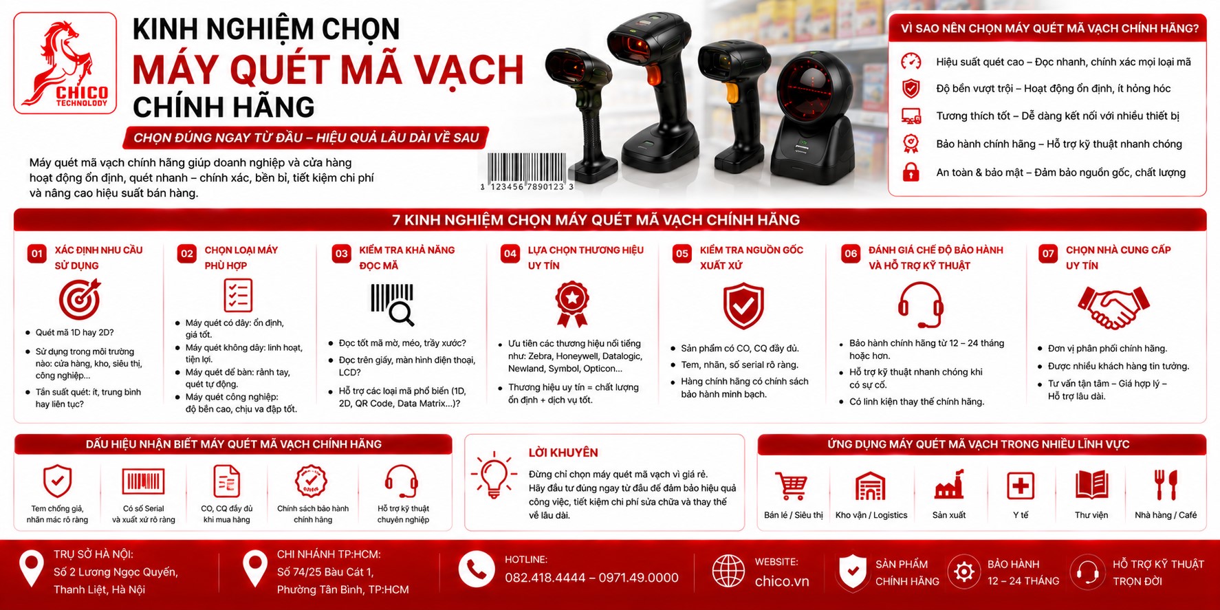 7 Kinh Nghiệm Chọn Máy Quét Mã Vạch Chính Hãng