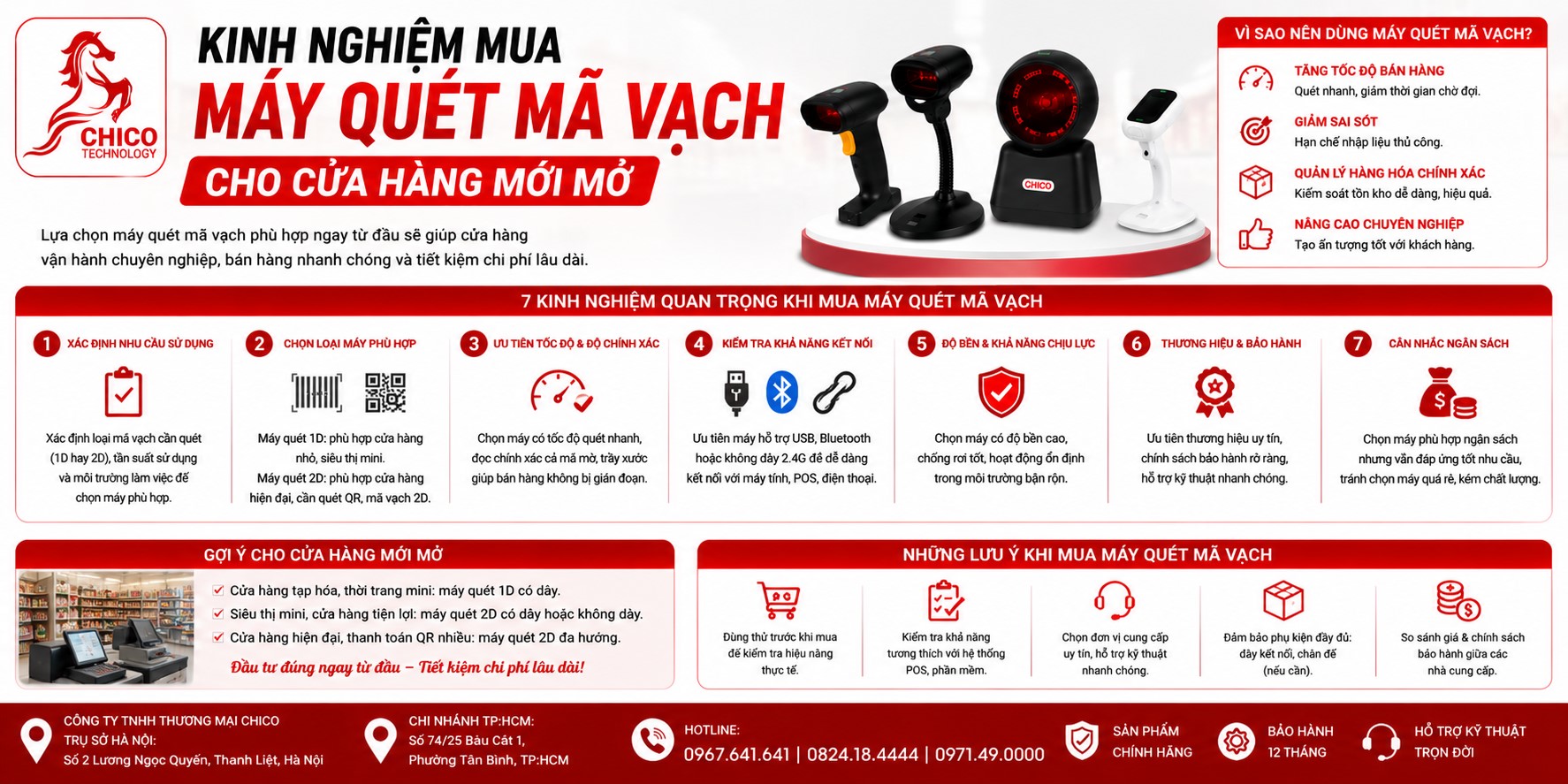 Kinh Nghiệm Mua Máy Quét Mã Vạch Cho Cửa Hàng Mới Mở (2026)