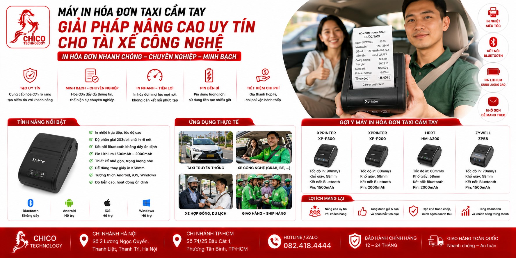 Máy In Hóa Đơn Taxi Cầm Tay: Giải Pháp Nâng Cao Uy Tín Cho Tài Xế