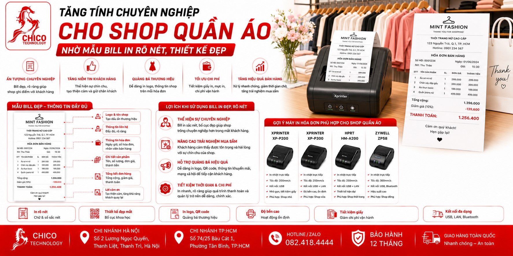 Tăng Tính Chuyên Nghiệp Cho Shop Thời Trang Nhờ Bill In Đẹp