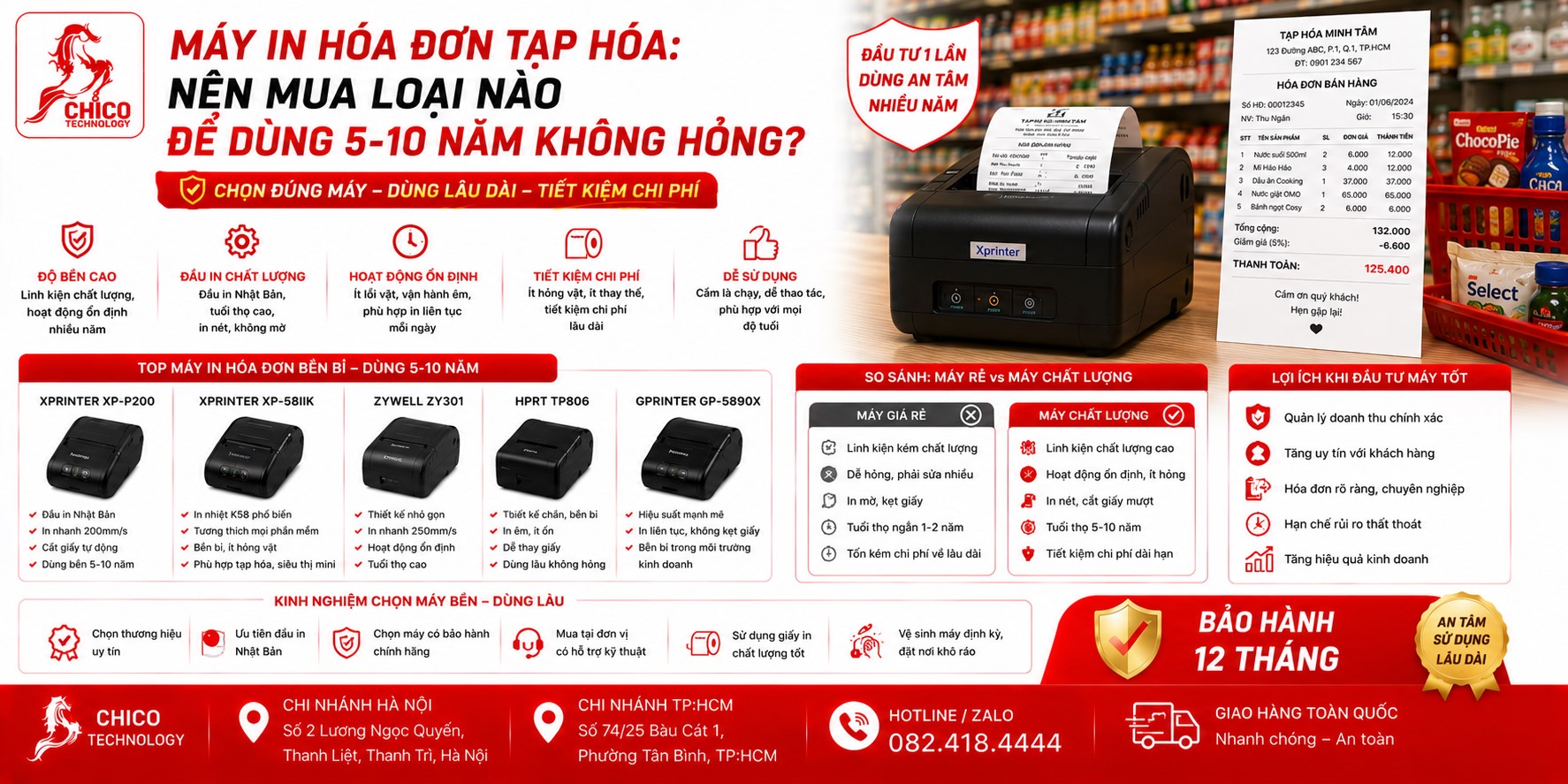 Top Máy In Hóa Đơn Tạp Hóa 