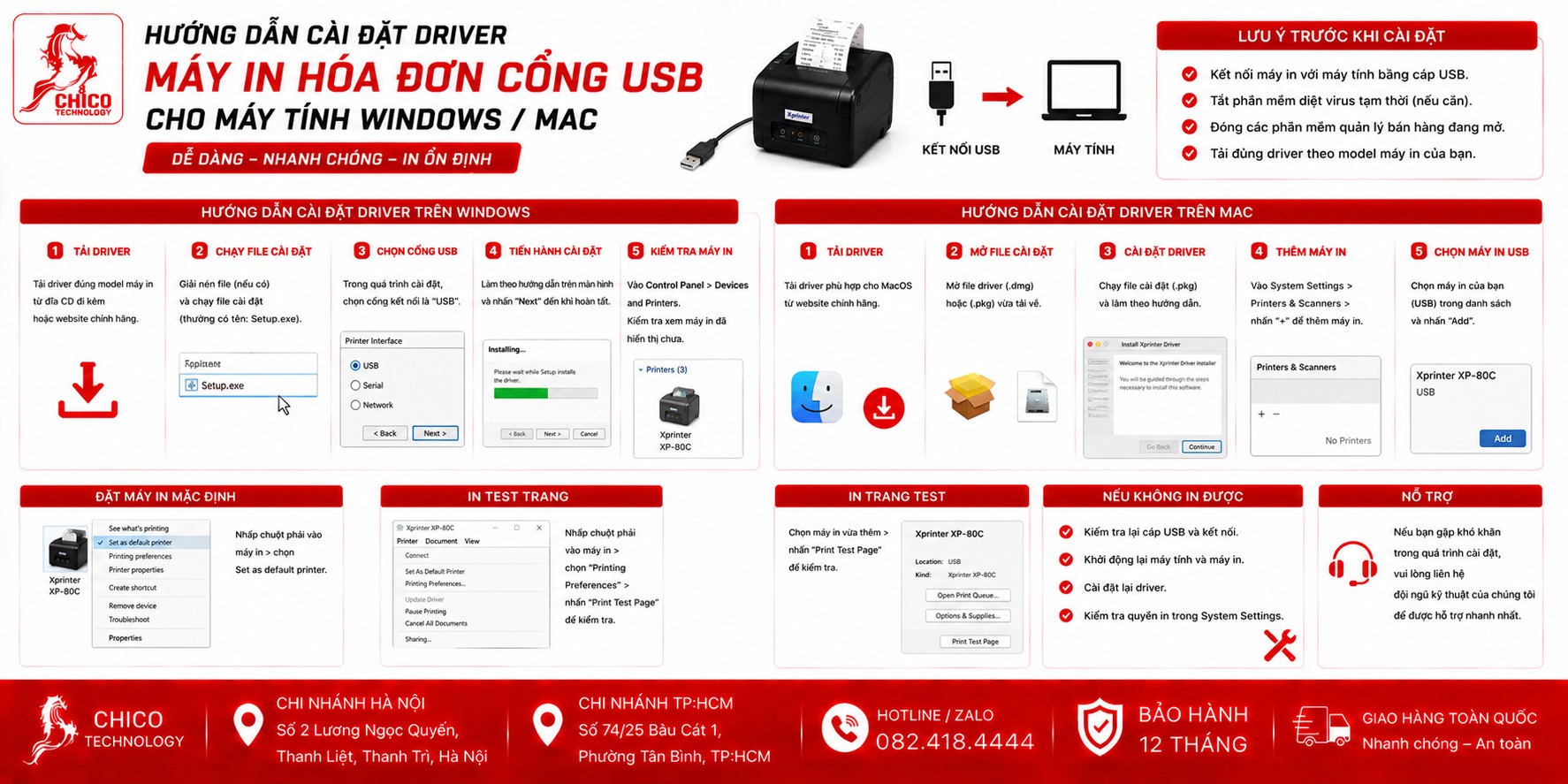 Hướng Dẫn Cài Driver Máy In Hóa Đơn Qua Cổng USB (Windows & Mac)