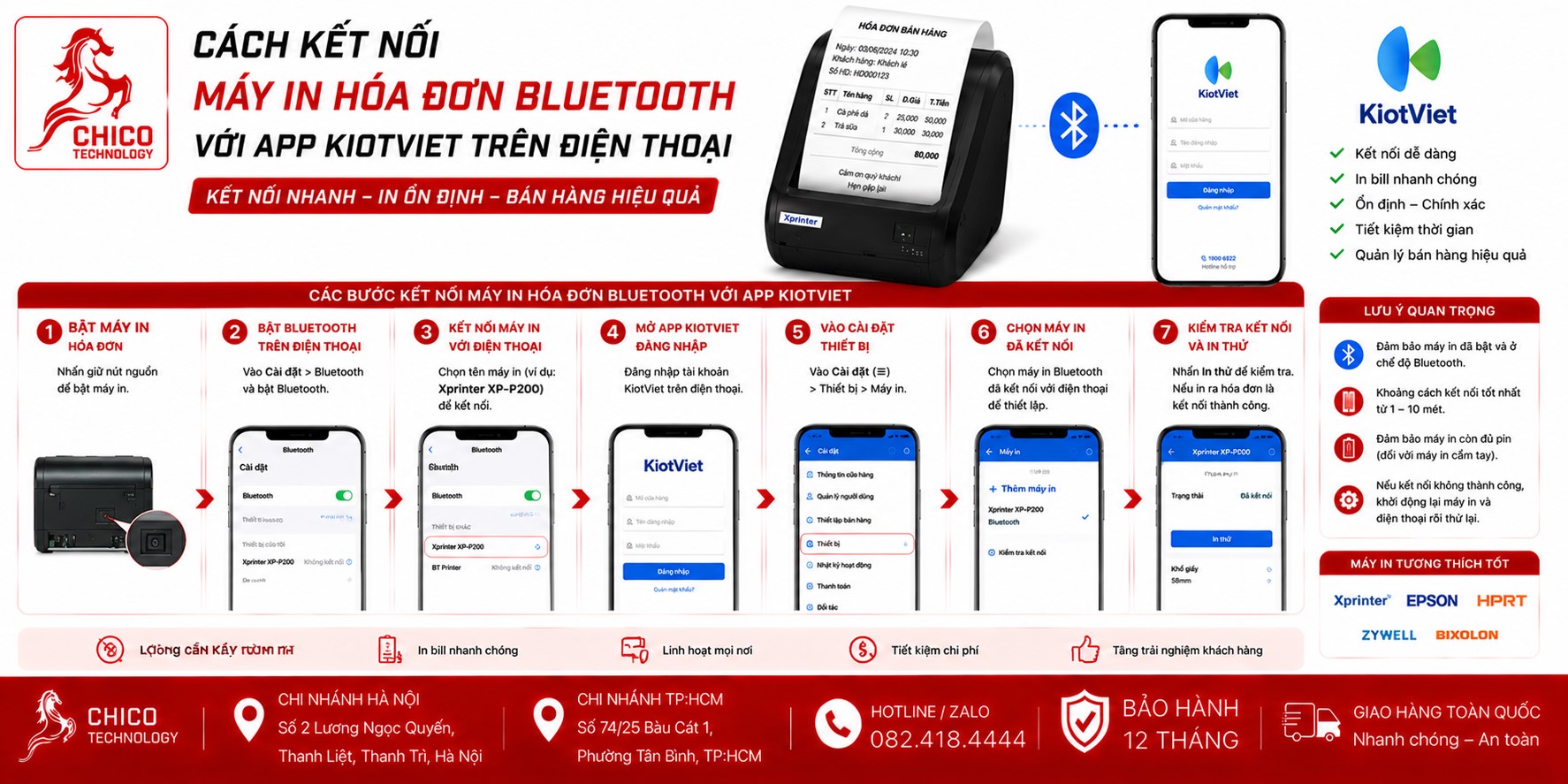 Cách Kết Nối Máy In Hóa Đơn Bluetooth Với App KiotViet