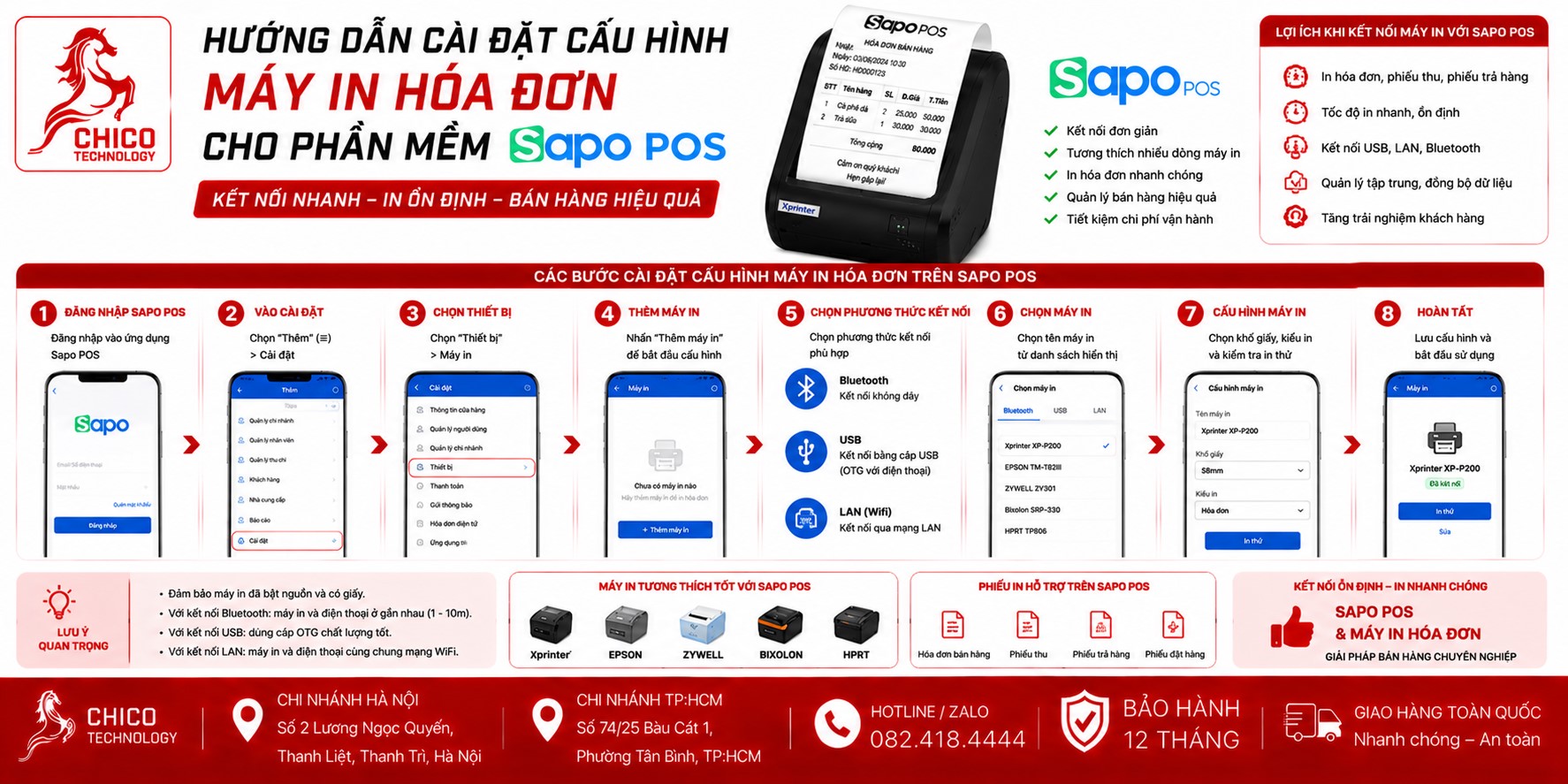 Hướng Dẫn Cài Đặt Máy In Hóa Đơn Cho Phần Mềm Sapo POS