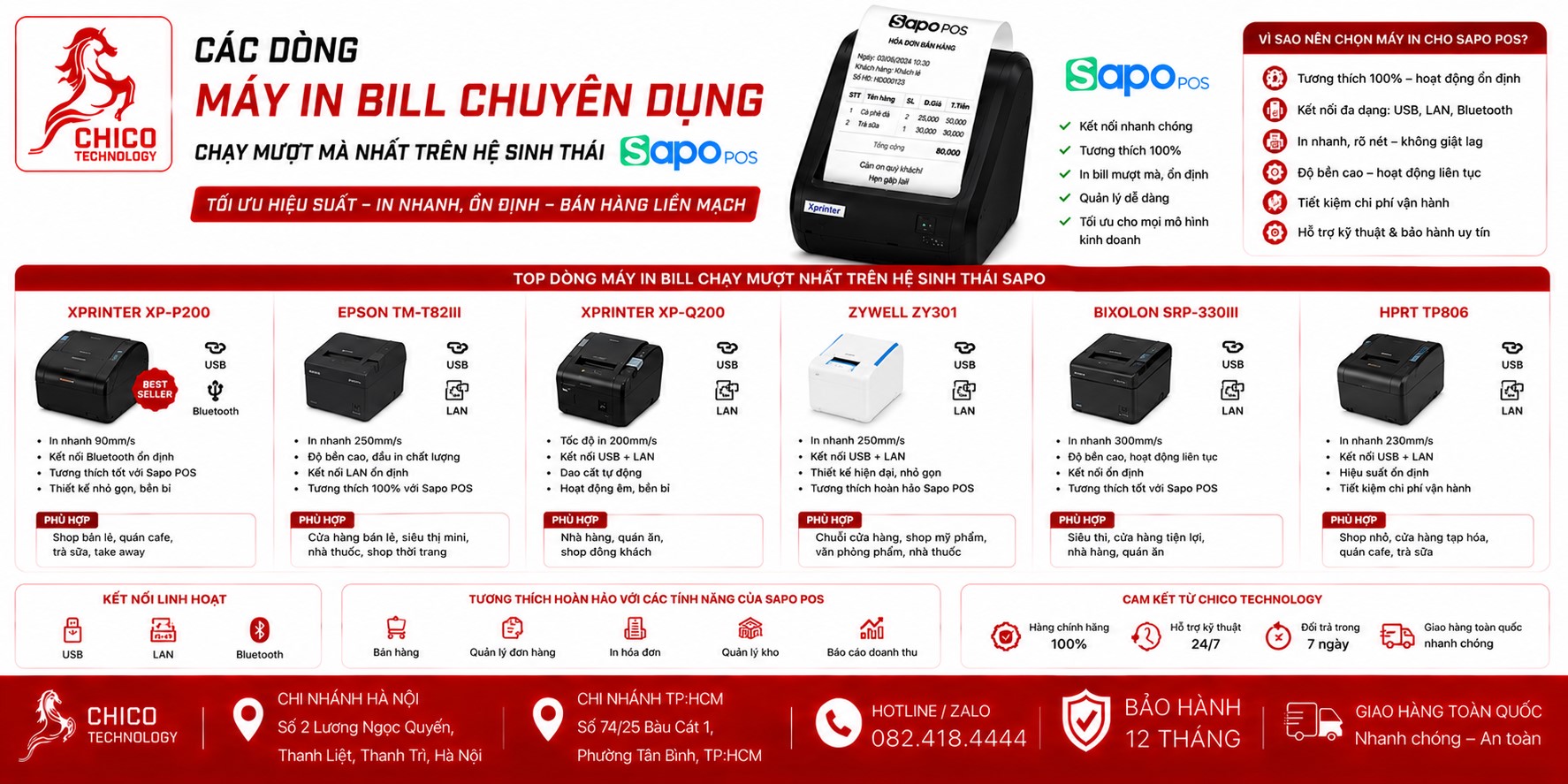 Top Máy In Bill Tương Thích 
