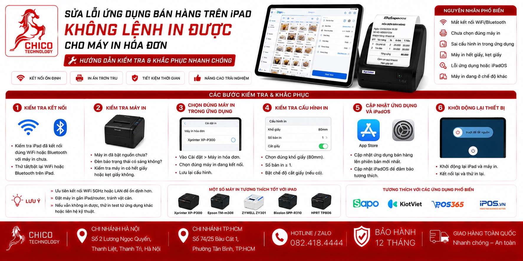 Cách Sửa Lỗi iPad Không In Được Hóa Đơn (Mất Kết Nối Máy In)