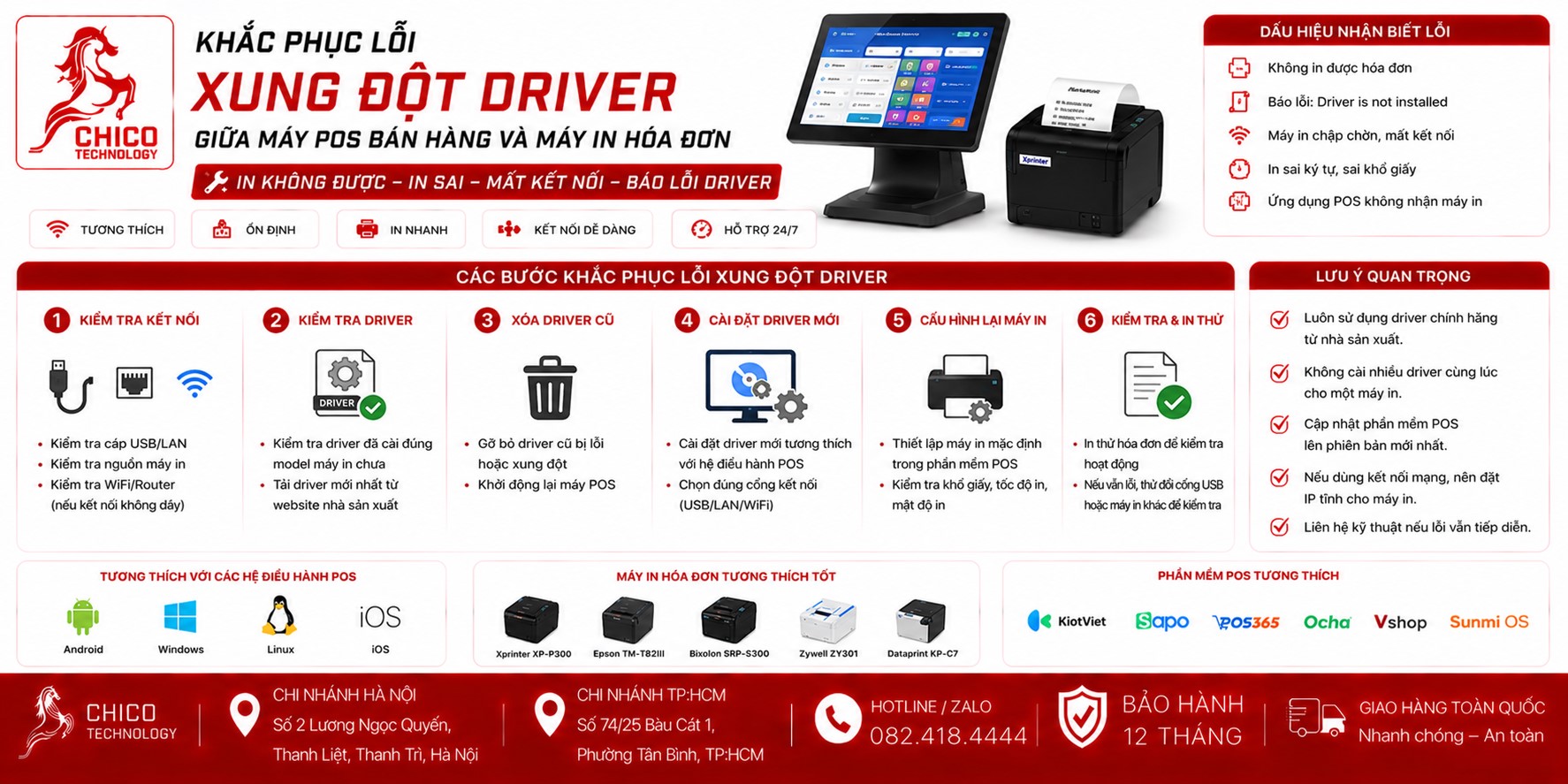 Cách Khắc Phục Lỗi Xung Đột Driver Máy In Và Máy POS Bán Hàng