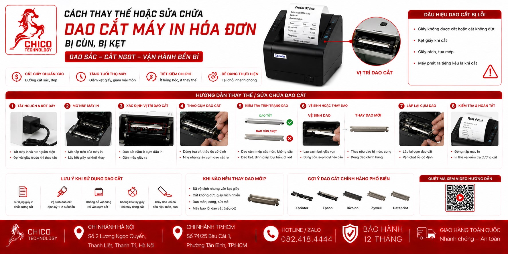 Cách Khắc Phục Dao Cắt Máy In Hóa Đơn Bị Cùn, Bị Kẹt