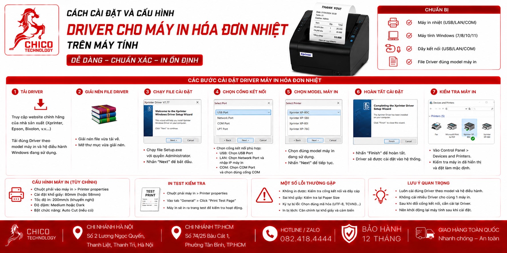 Hướng Dẫn Cài Đặt và Cấu Hình Driver Máy In Hóa Đơn Nhiệt