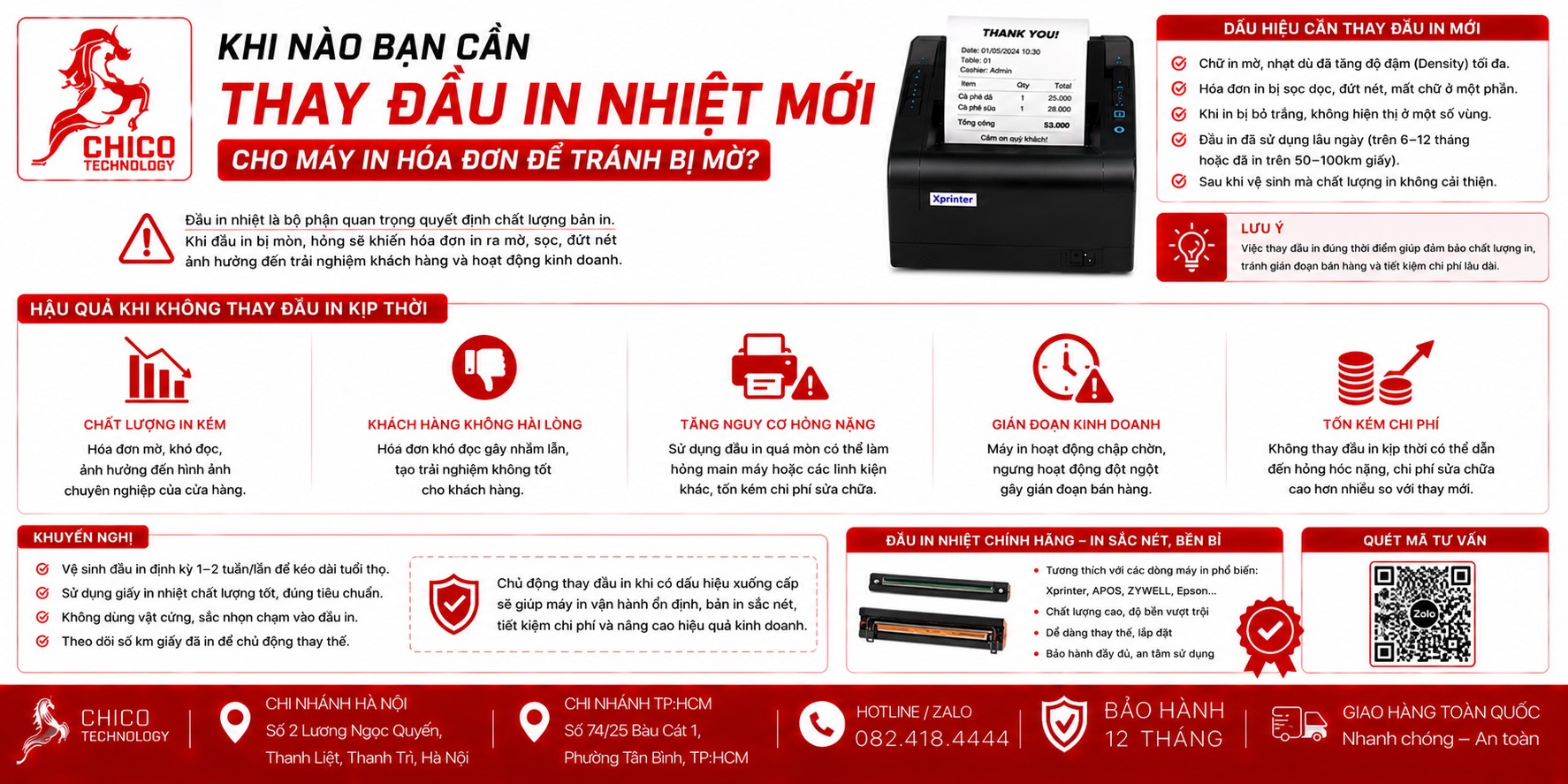 Khi Nào Cần Thay Đầu In Nhiệt Cho Máy In Hóa Đơn? Dấu Hiệu Nhận Biết