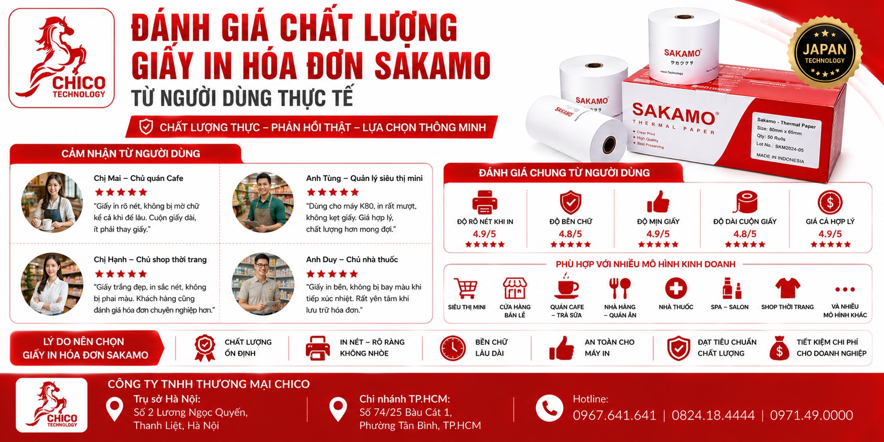 Đánh Giá Giấy In Hóa Đơn Sakamo Từ Người Dùng Thực Tế