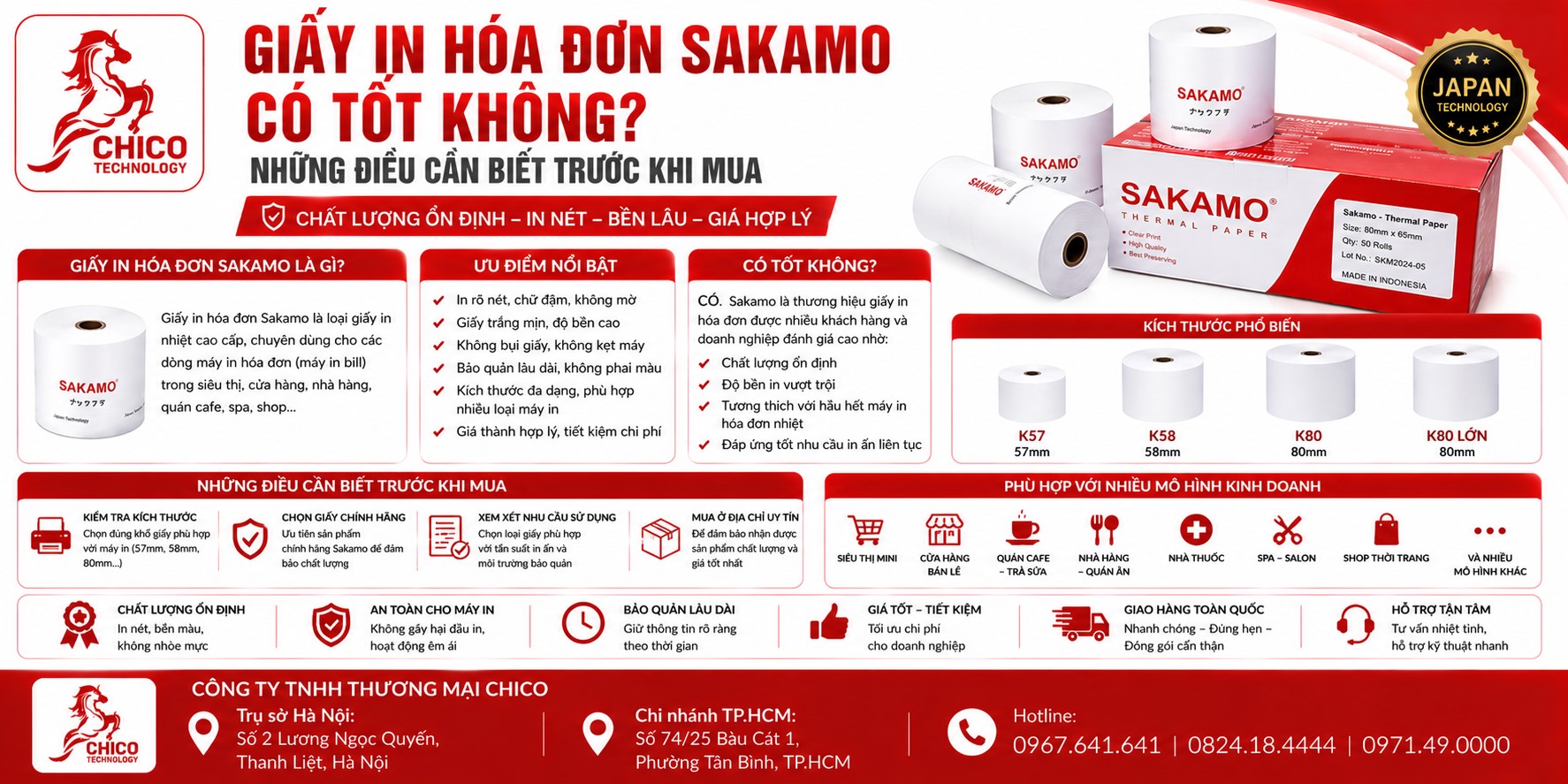 Giấy In Hóa Đơn Sakamo Có Tốt Không? Review Chi Tiết Trước Khi Mua