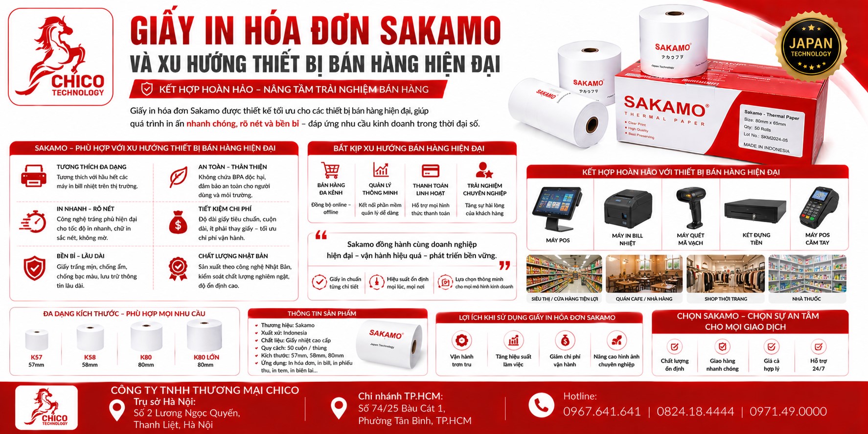 Giấy In Hóa Đơn Sakamo: Xu Hướng Thiết Bị Bán Hàng Hiện Đại