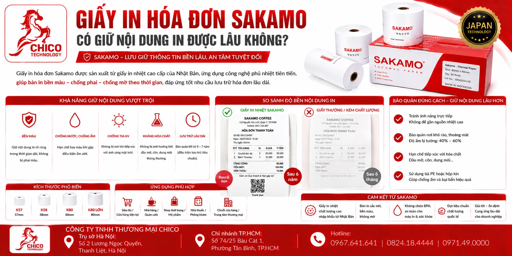 Giấy In Hóa Đơn Sakamo Giữ Nội Dung Được Bao Lâu? Giải Đáp Chi Tiết