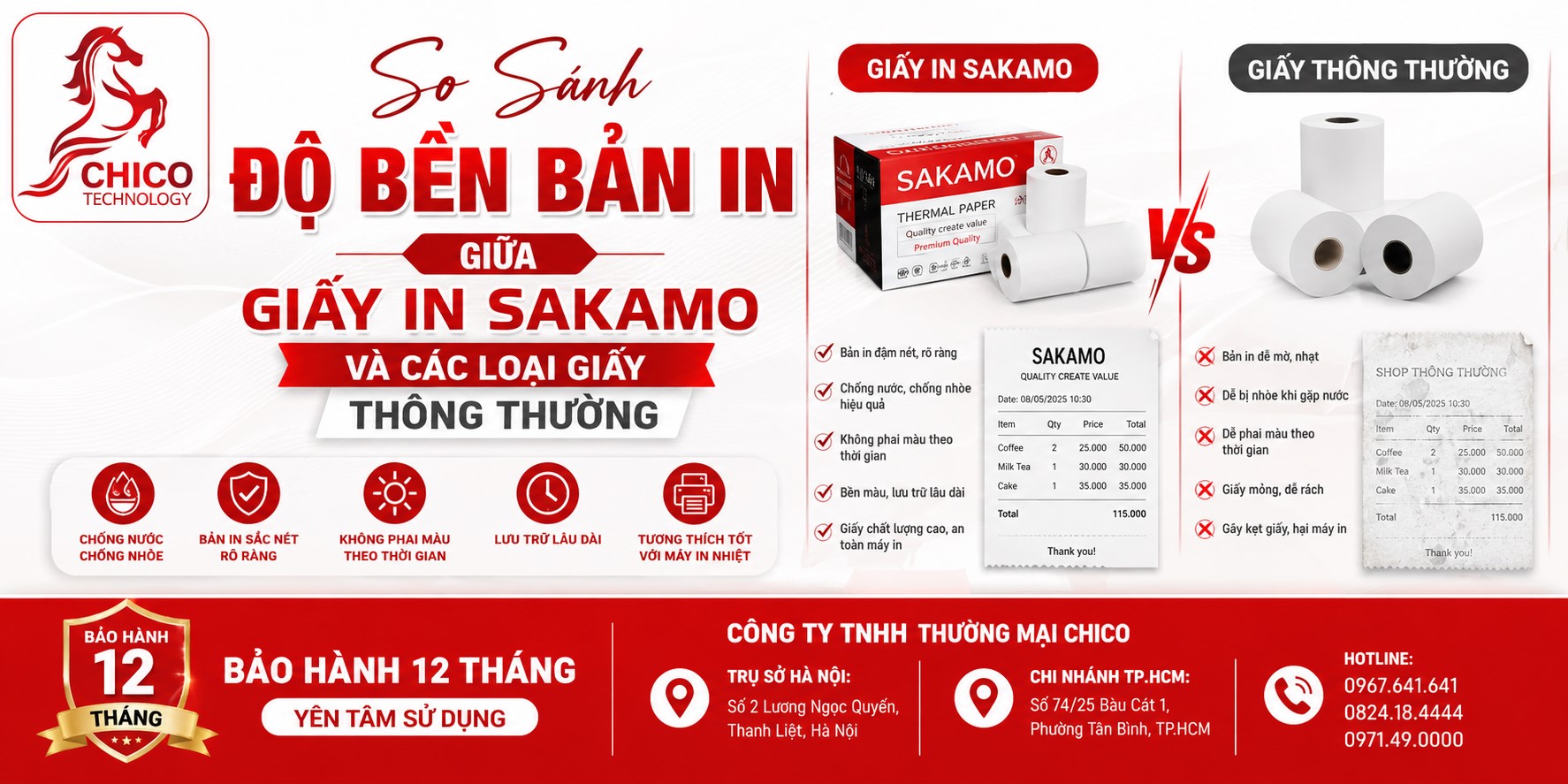 So Sánh Độ Bền Bản In: Giấy In Sakamo vs Giấy In Thông Thường