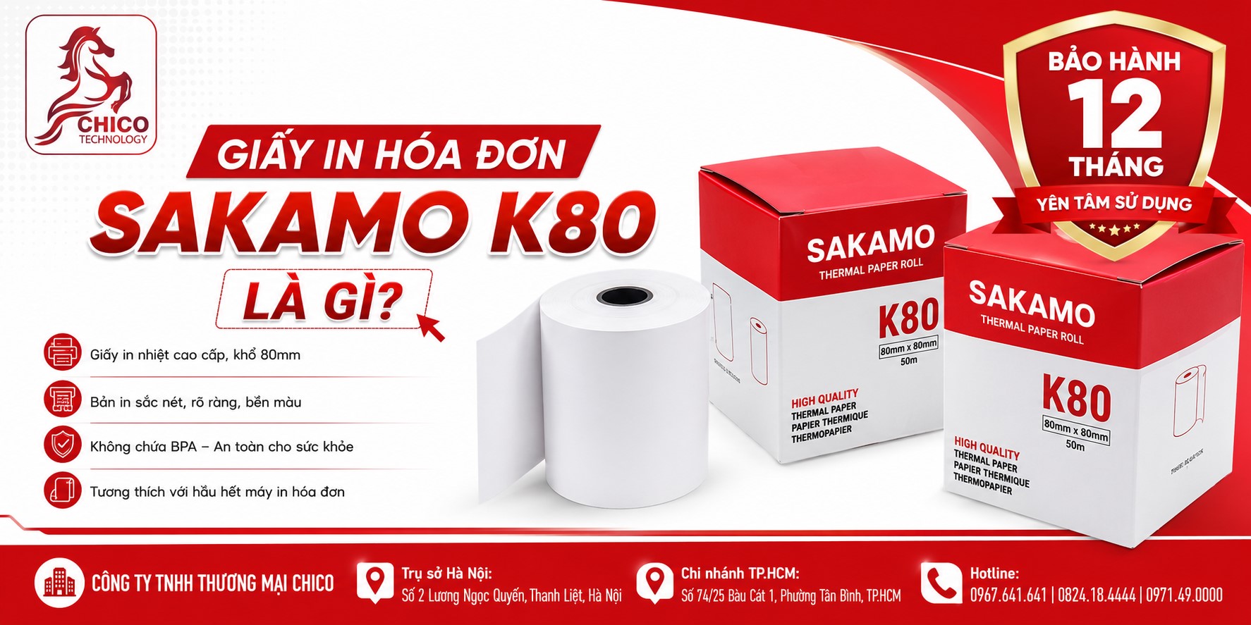 Giấy In Hóa Đơn Sakamo K80 Là Gì? Tại Sao Shop Nên Dùng?