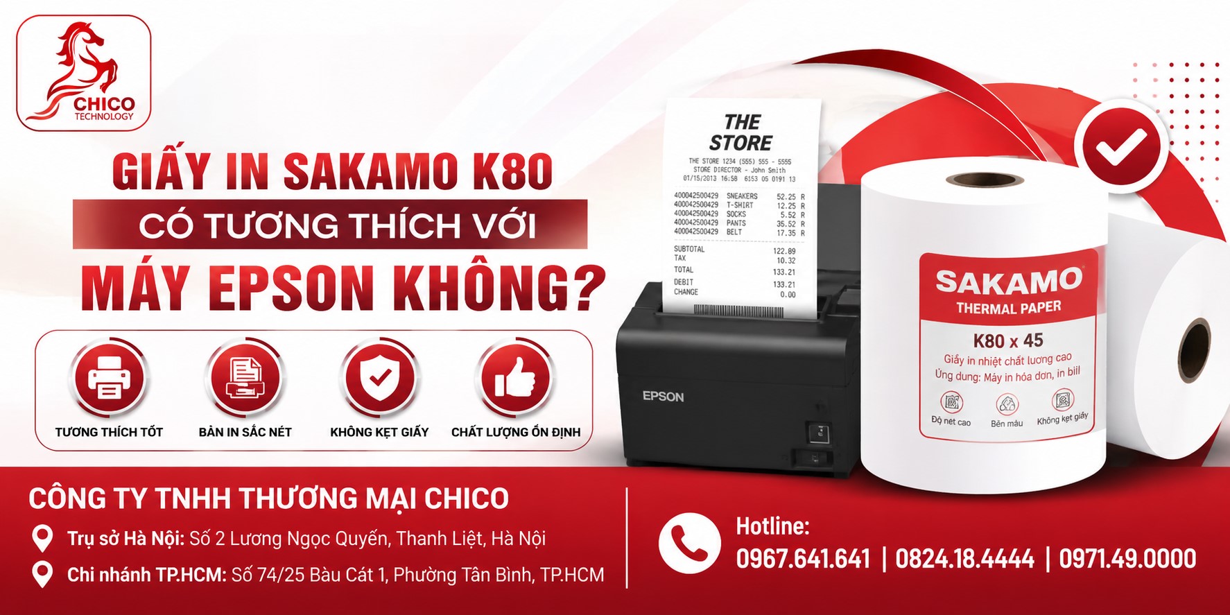 Giấy In Sakamo K80 Có Tương Thích Với Máy Epson Không?