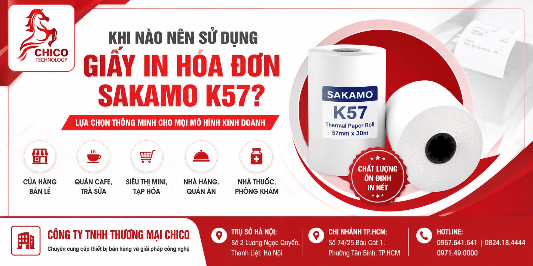 Khi Nào Nên Sử Dụng Giấy In Hóa Đơn Sakamo K57? Tư Vấn Từ A-Z