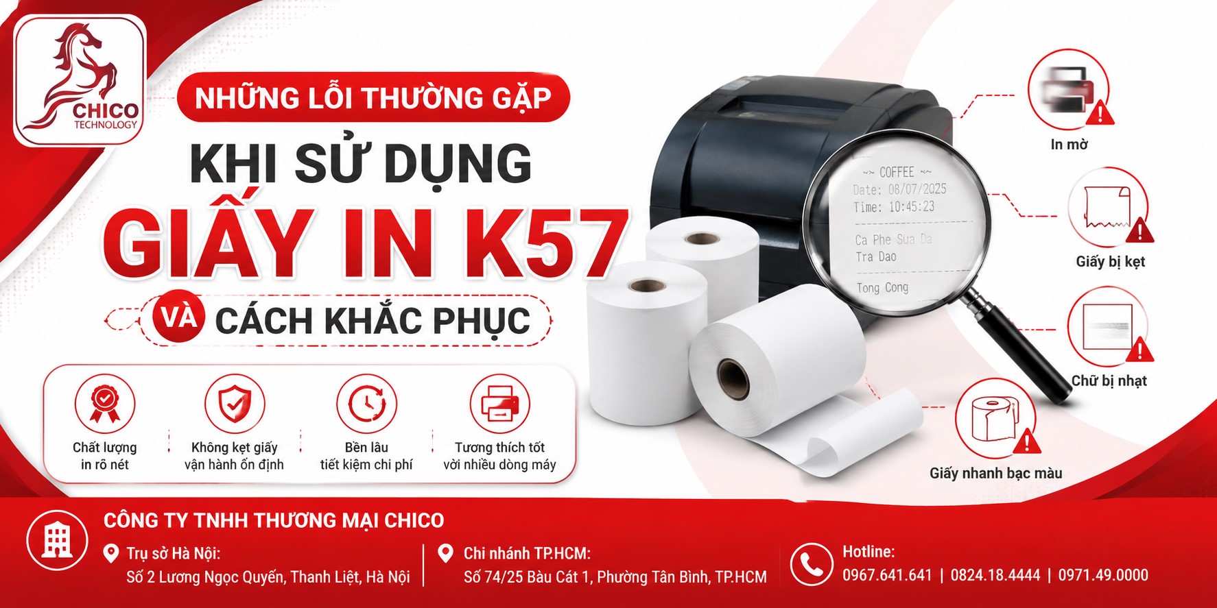 Lỗi Thường Gặp Khi Dùng Giấy In K57 & Cách Khắc Phục Nhanh