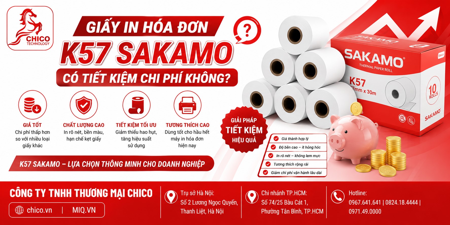 Giấy In Hóa Đơn K57 Sakamo Có Tiết Kiệm Chi Phí Không? Tư Vấn Sâu