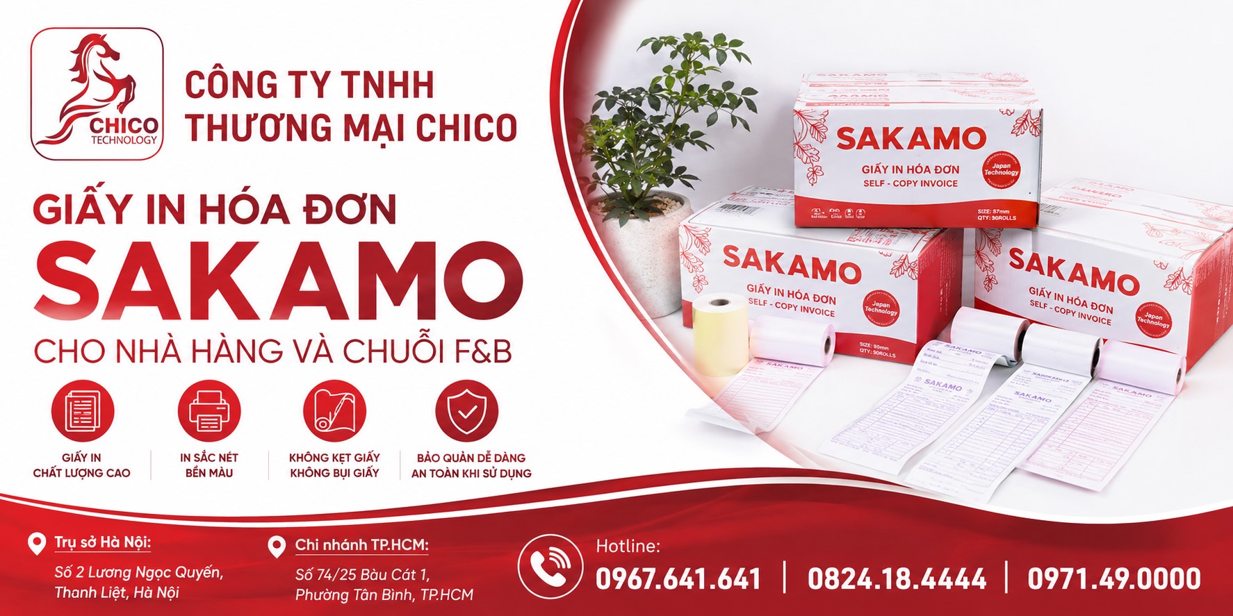Giấy In Hóa Đơn Sakamo: Giải Pháp Cho Nhà Hàng & Chuỗi F&B