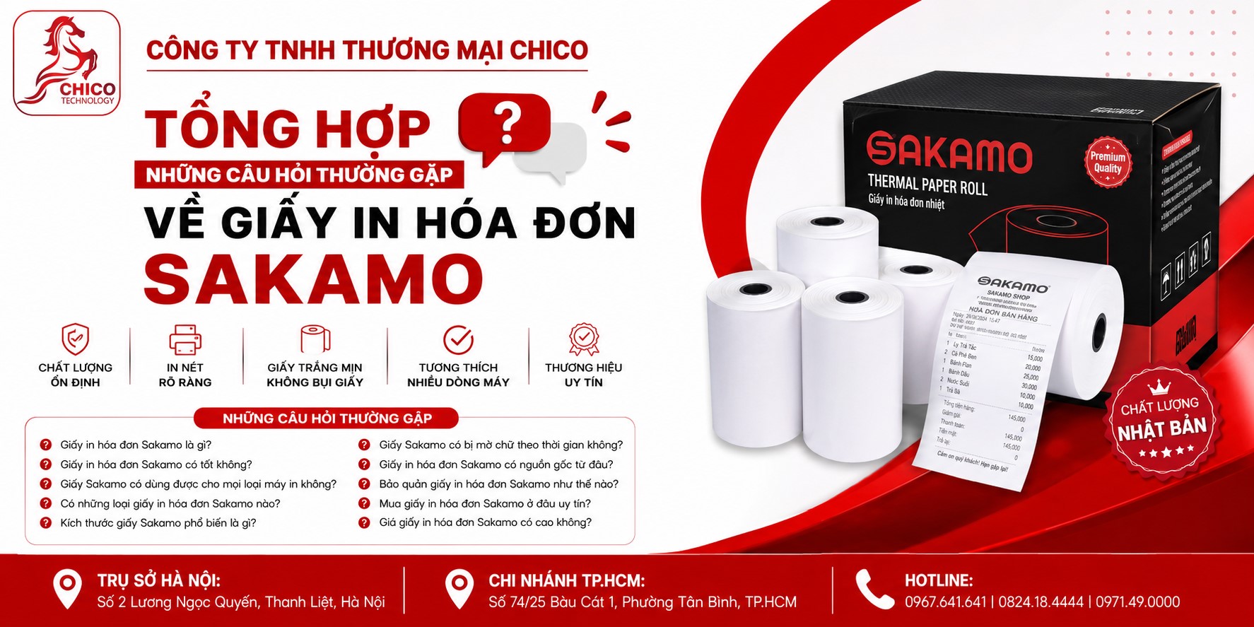 Giải Đáp Tất Tần Tật Về Giấy In Hóa Đơn Sakamo