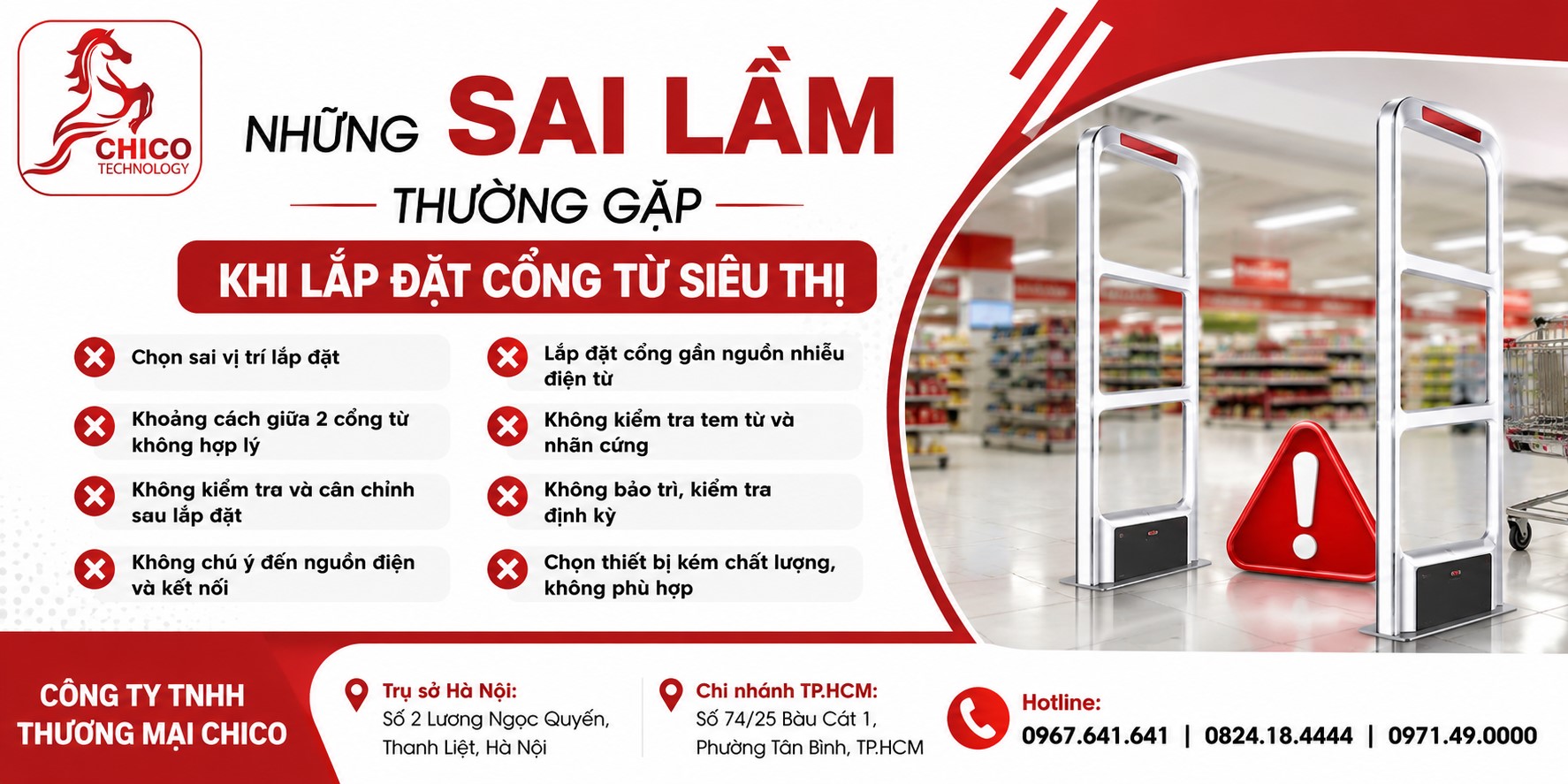 Những Sai Lầm Khi Lắp Đặt Cổng Từ Siêu Thị