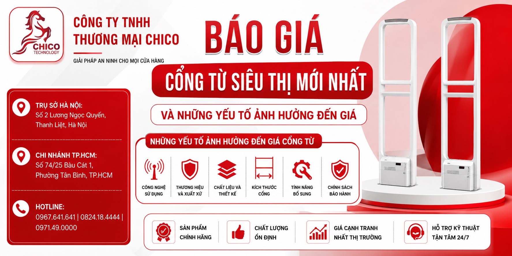 Báo Giá Cổng Từ Siêu Thị Mới Nhất & Các Yếu Tố Ảnh Hưởng Đến Giá