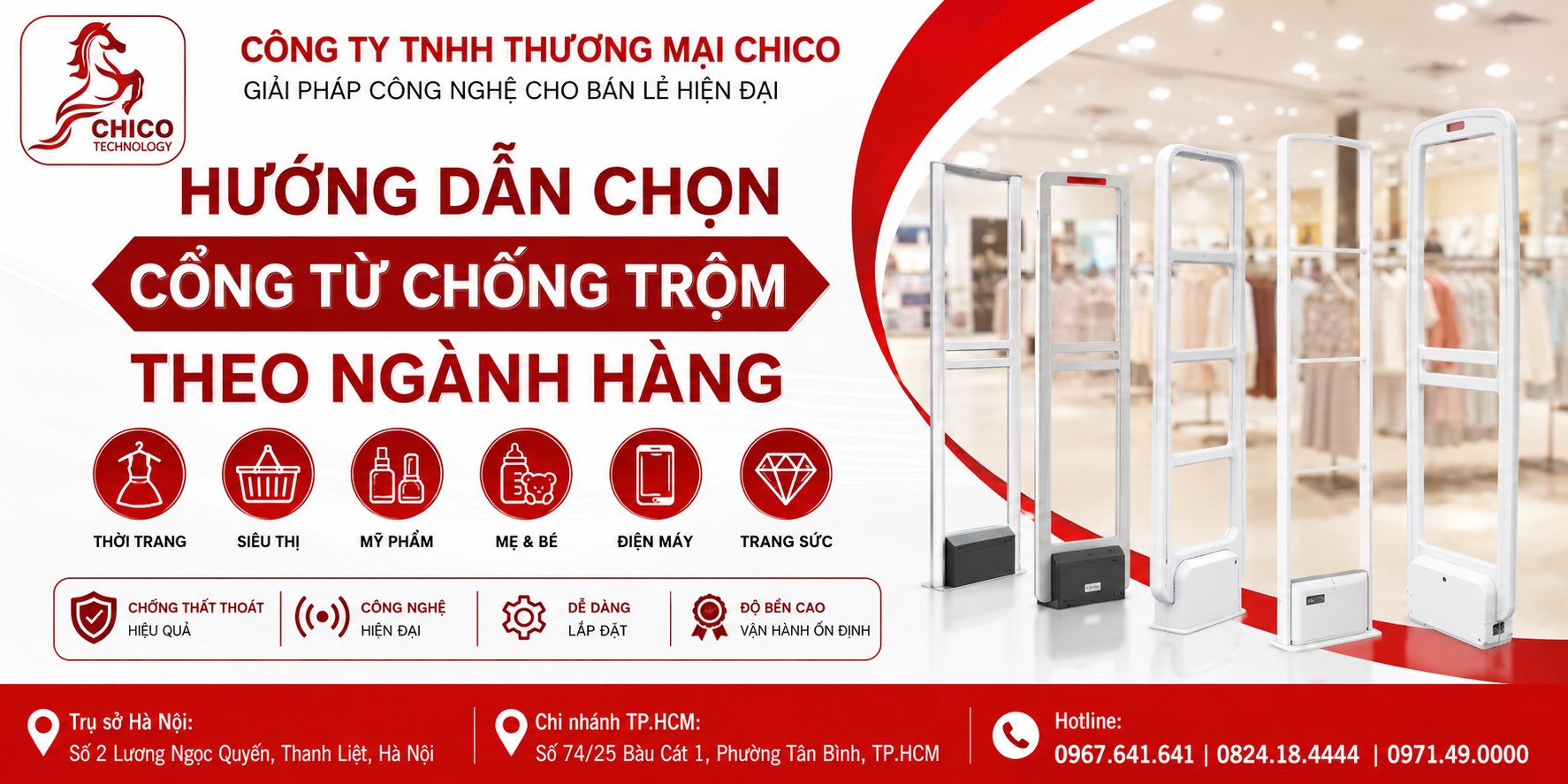 Cách Chọn Cổng Từ Chống Trộm Phù Hợp Cho Từng Ngành Hàng