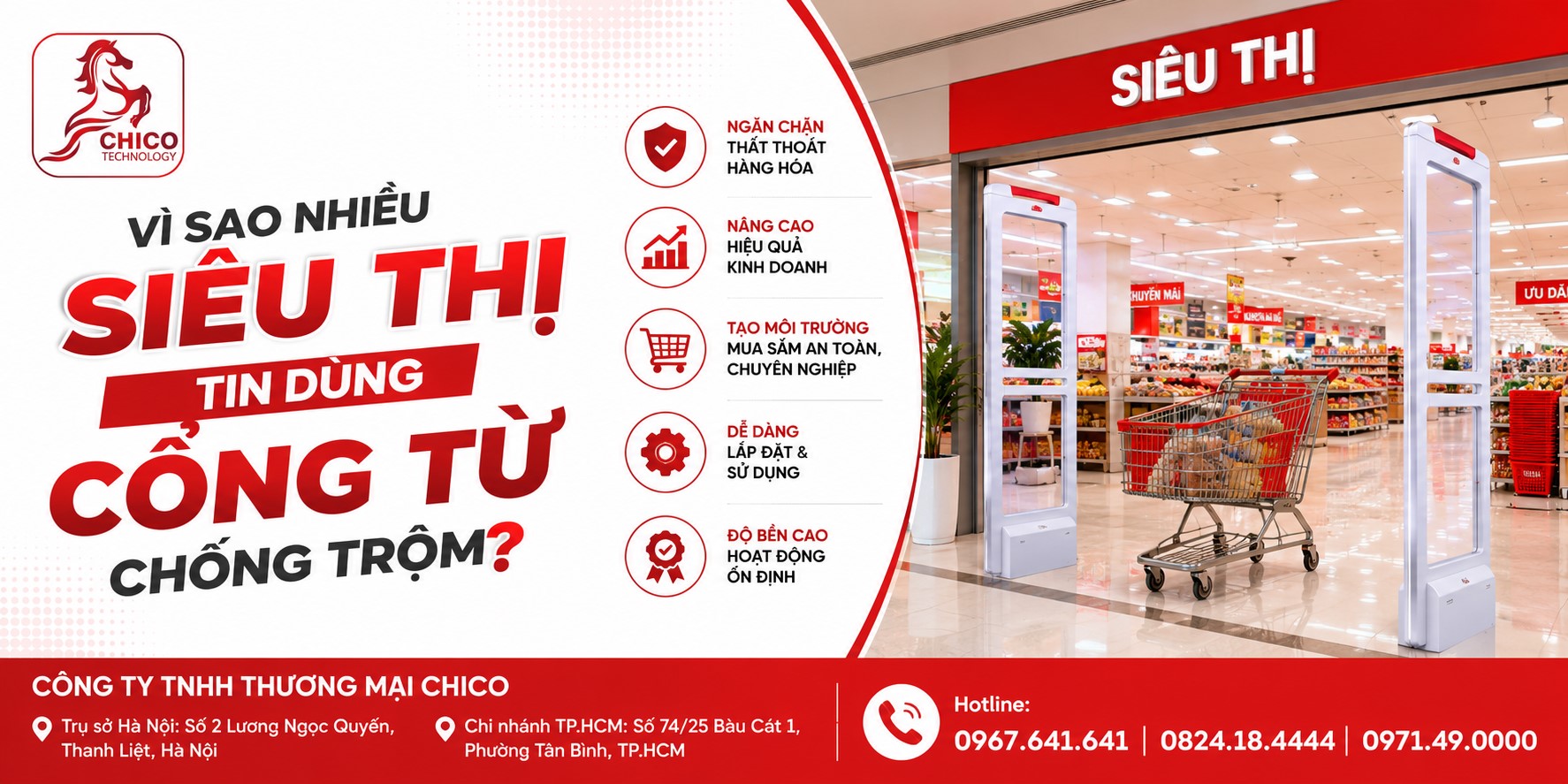 Vì Sao Nhiều Siêu Thị Tin Dùng Cổng Từ Chống Trộm?