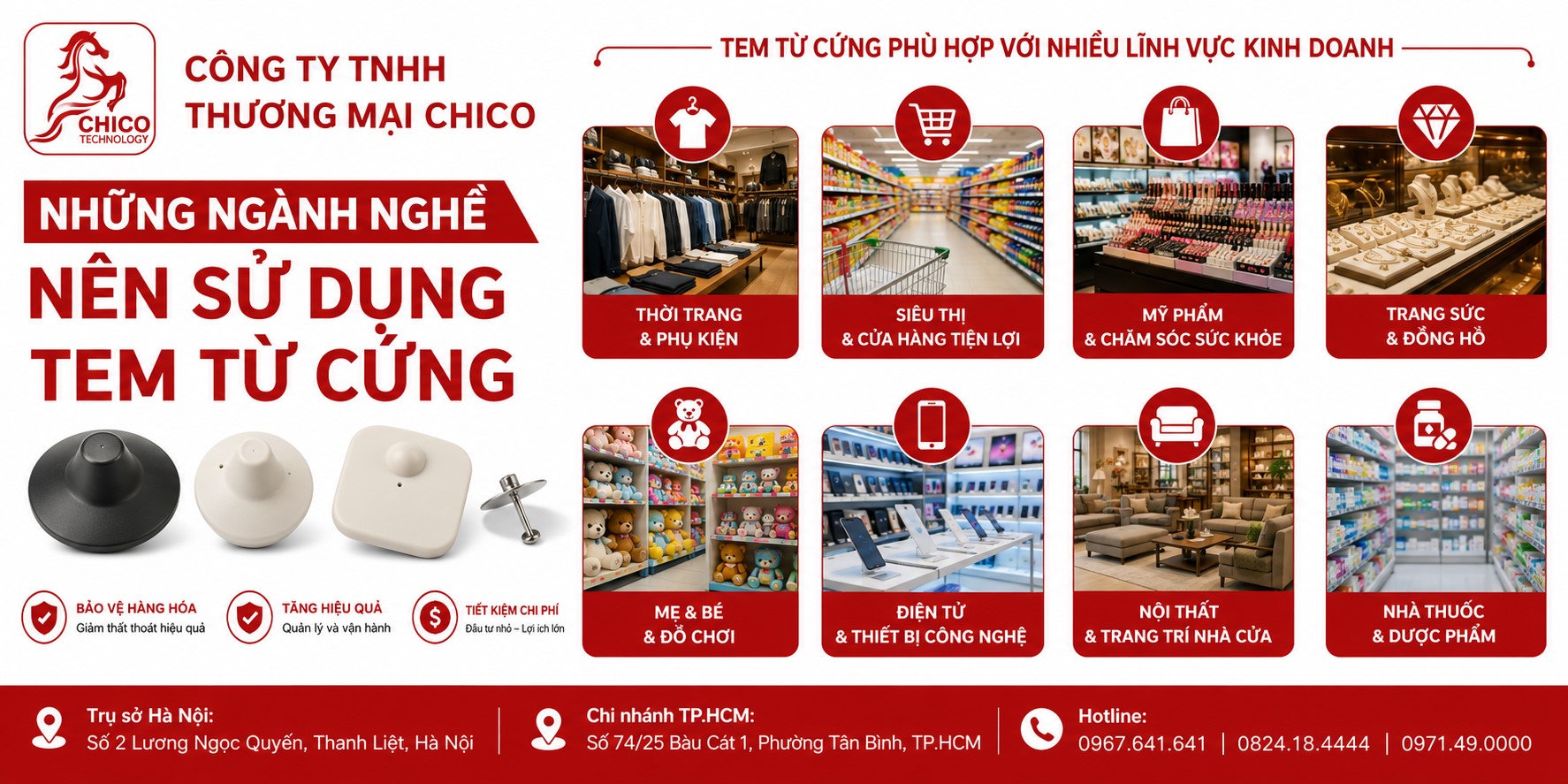 Những Ngành Nghề Nên Sử Dụng Tem Từ Cứng Để Chống Trộm Hiệu Quả